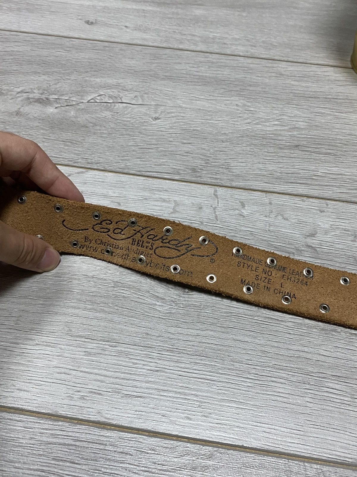 Ed Hardy Ed Hardy roses 🌹 vintage leather belt over print Size ONE SIZE - 3 Thumbnail
