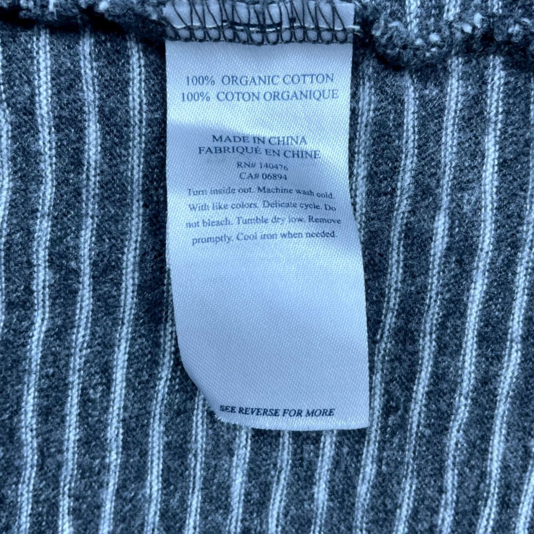 Faherty Faherty Polo Shirt Gray/White Stripe L/S 100% Organic Cotton Medium Men Shirt Size US M / EU 48-50 / 2 - 5 Thumbnail
