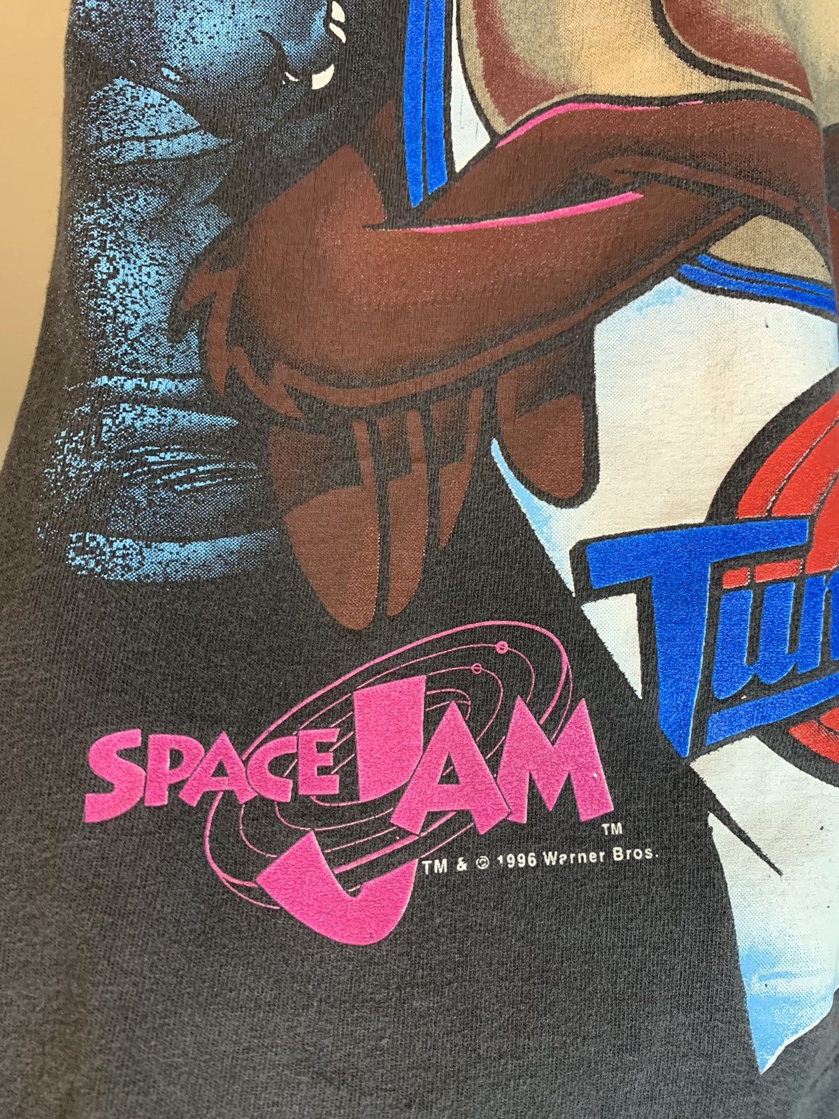 Vintage × Warner Bros *RARE* Vintage 1996 Space Jam Taz AOP Single Stitch T-Shirt Size US XXS / EU 40 - 8 Thumbnail