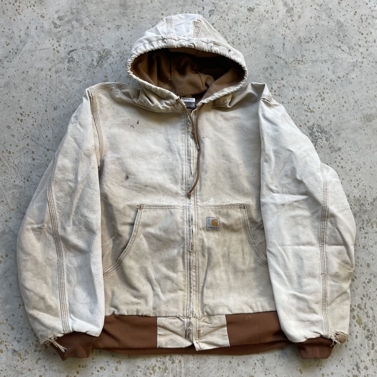 Carhartt × Vintage Vintage brown Carhartt active duck hooded jacket Size US L / EU 52-54 / 3 - 2 Thumbnail