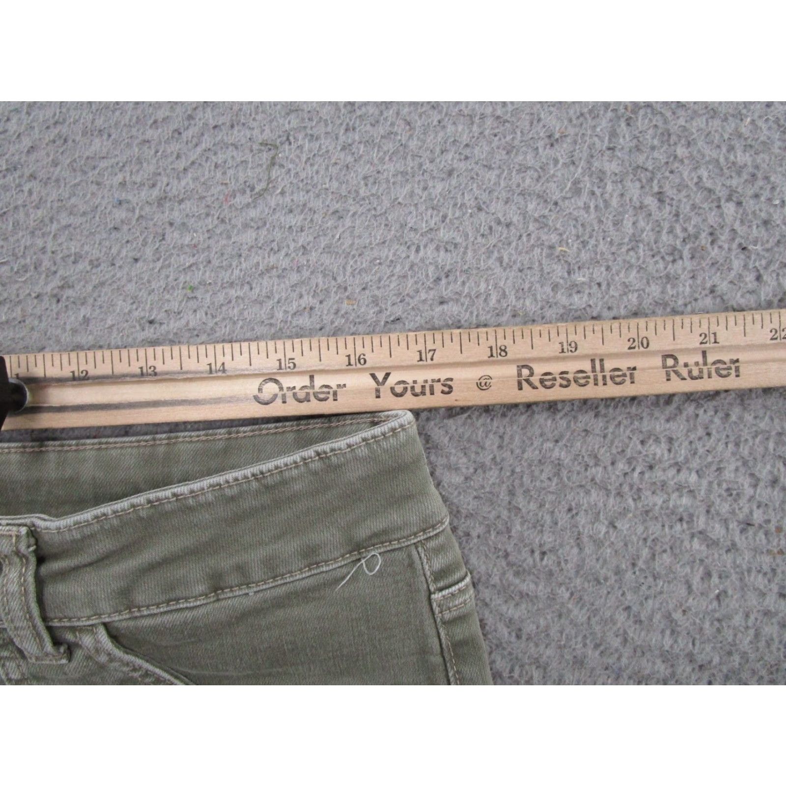 Vintage Maurices M Jeans Slim Straight Ankle Olive Green Denim Jeans Size 16 Womens Regular Cotton Denim Size 38" / US 16 / IT 52 - 6 Thumbnail