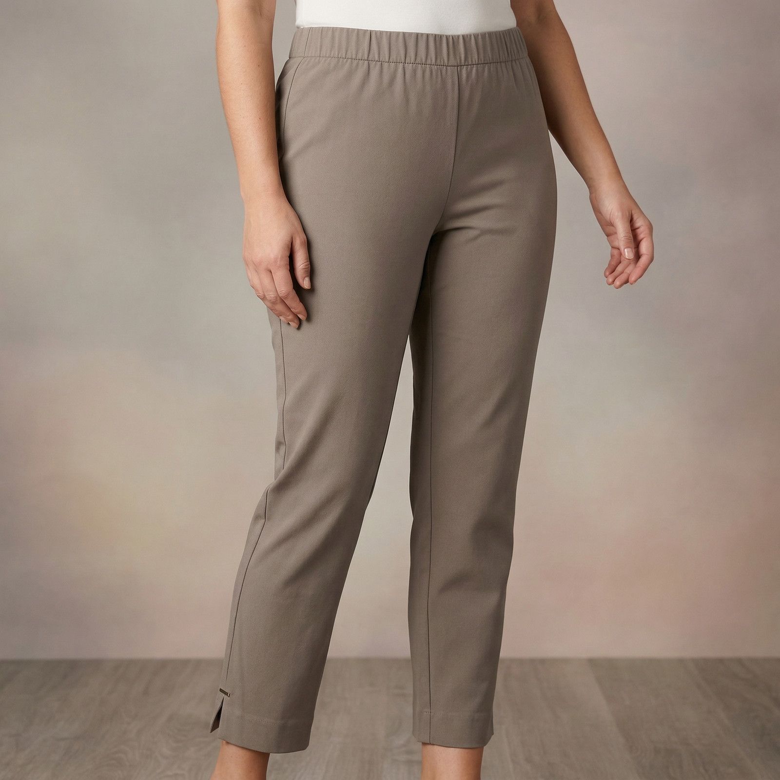 Chicos Chico's Women's Juliet Slim Ankle Pants Taupe Brown 1.5R 10 Size 32" / US 10 / IT 46 - 1 Thumbnail