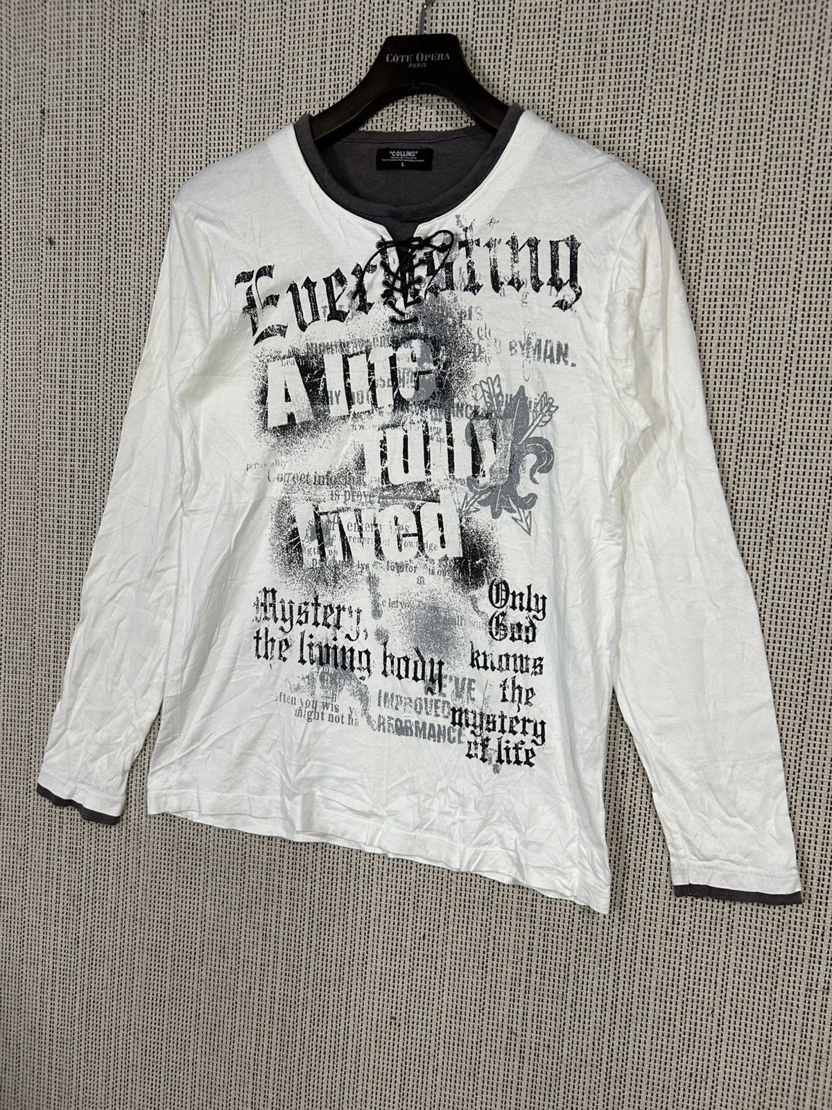 Seditionaries Vintage y2k avant grade collins double layer tshirt Size US L / EU 52-54 / 3 - 4 Thumbnail
