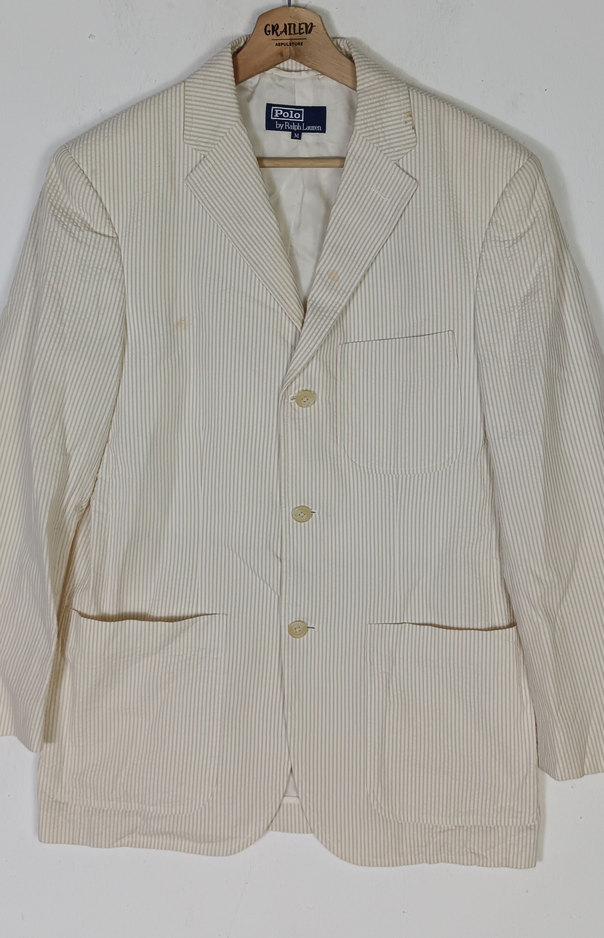 Polo Ralph Lauren 🔥Polo Ralph Lauren Hickory Stripe Blazer Size US M / EU 48-50 / 2 - 3 Thumbnail