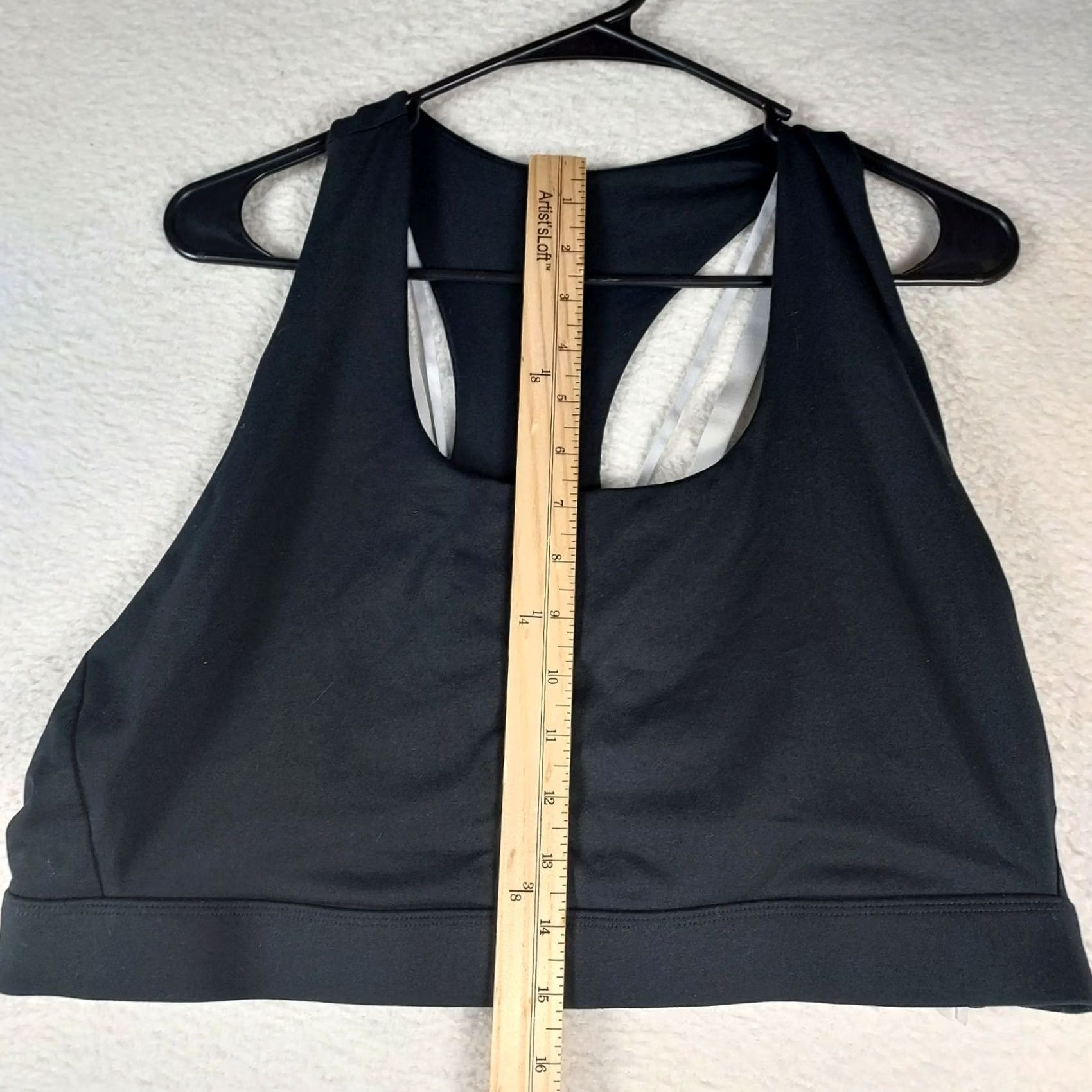 Fabletics Fabletics Black Sports Bra Women’s Size 2X Racerback Activewear Top Wireless Full Coverage Logo Accent Machine Washable Size XXL / US 16-18 / IT 52-54 - 5 Thumbnail