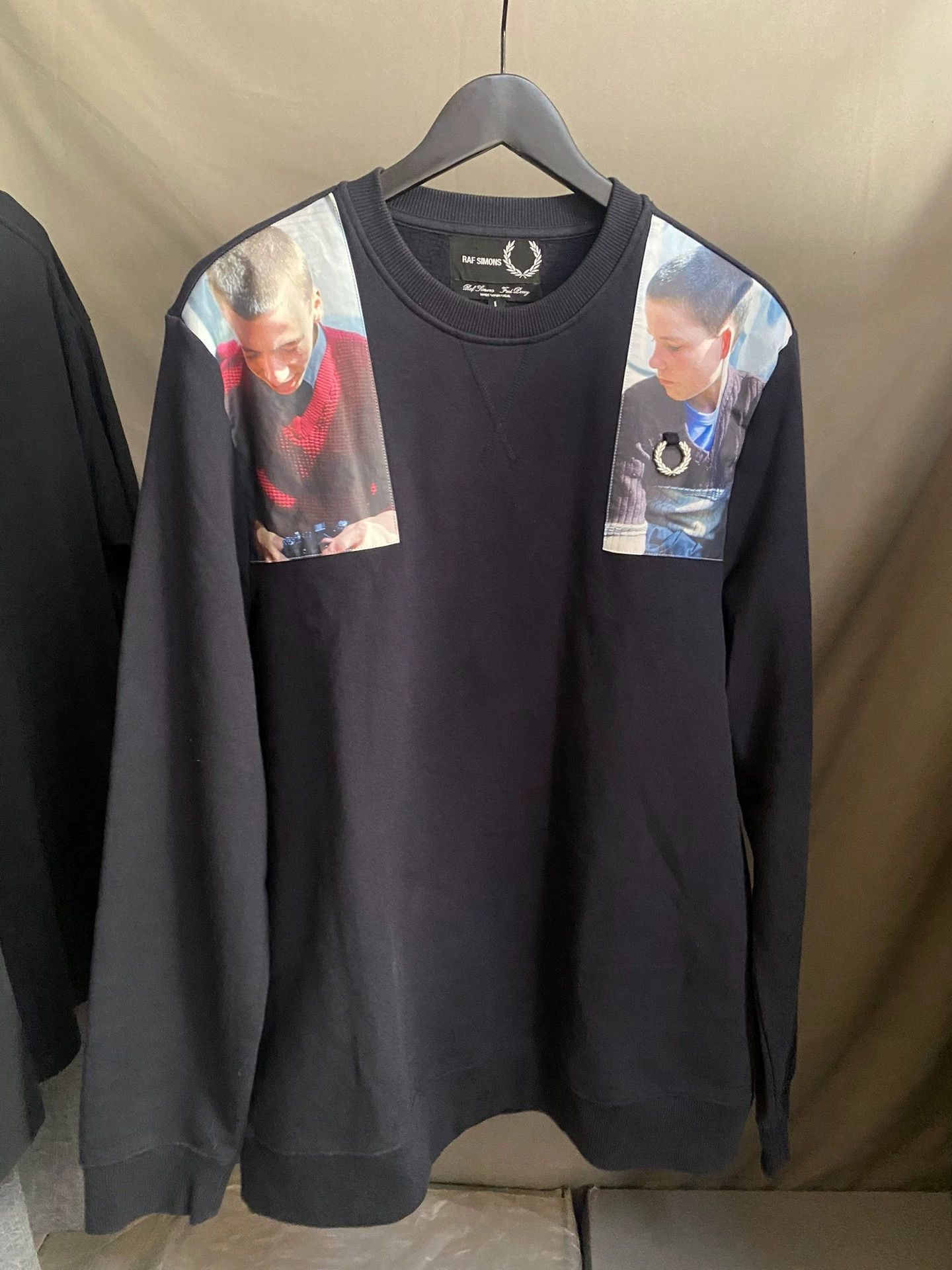Raf Simons AWO1 Riot Riot Riot everything patch sweater | Grailed