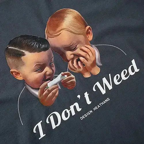 Japanese Brand I Dont Weed Tshirt Size US L / EU 52-54 / 3 - 2 Thumbnail