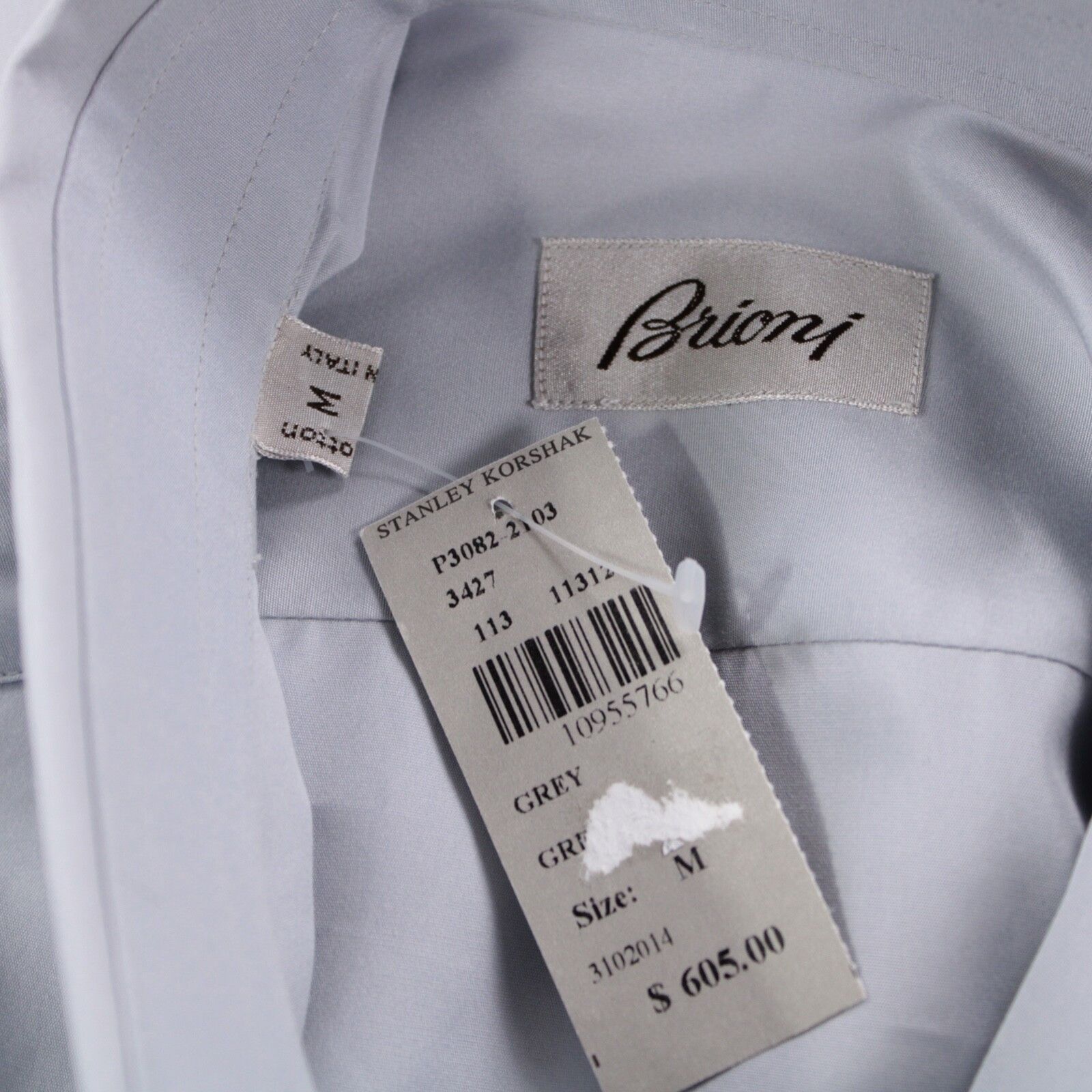 Brioni Brioni New with tags Shirt Size M US In Gray Size US M / EU 48-50 / 2 - 2 Thumbnail