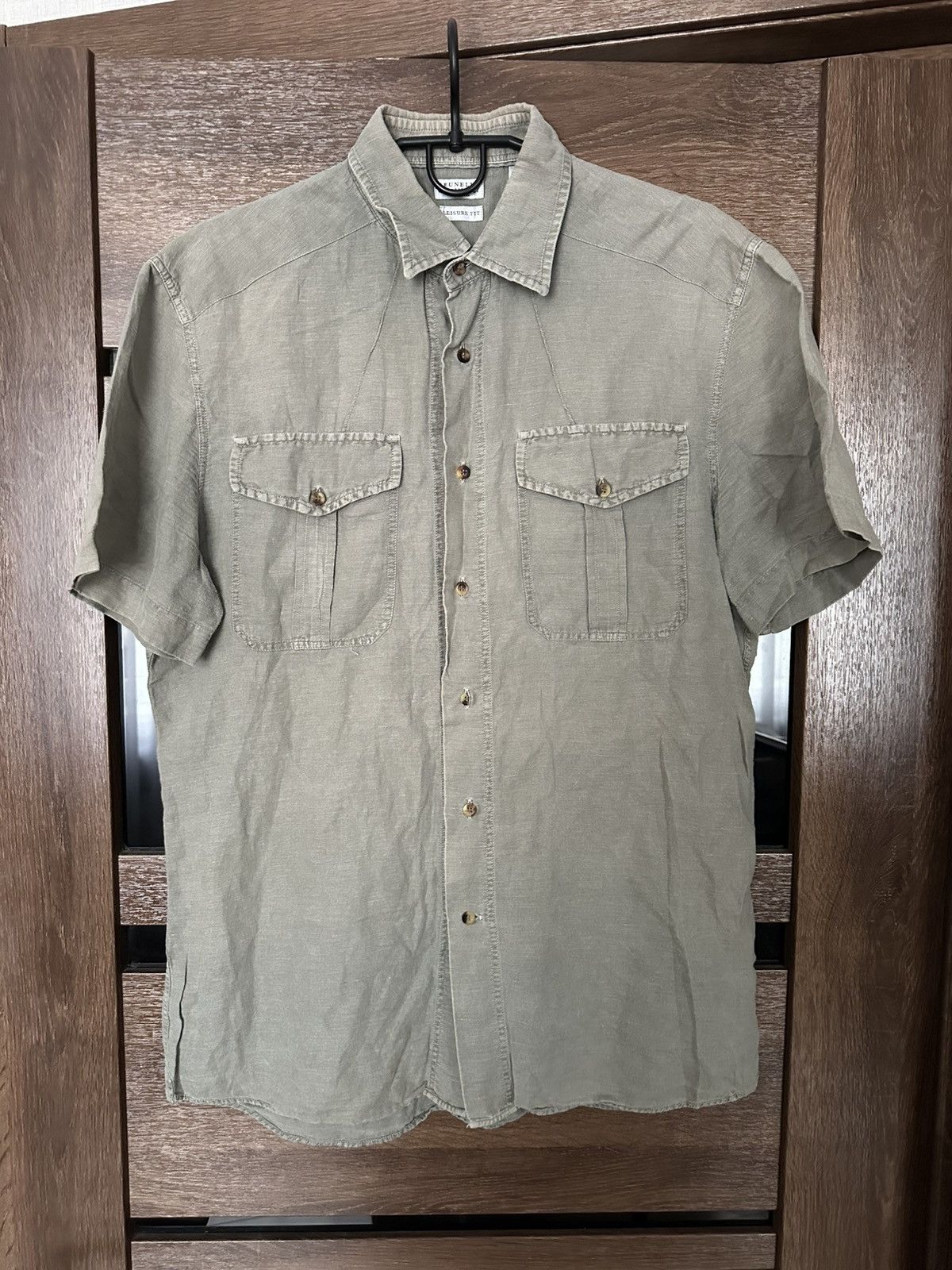 Brunello Cucinelli Brunello Cucinelli Linen Shirt Button Up Size US L / EU 52-54 / 3 - 2 Thumbnail