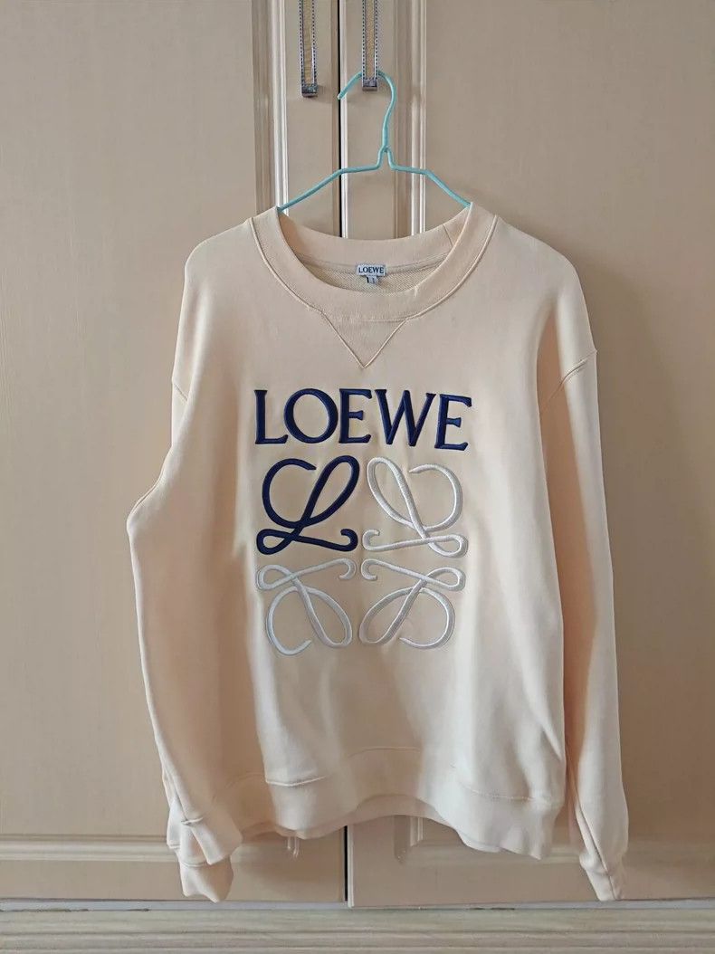Adidas beige sweatshirt with classic embroidered logo Size US M / EU 48-50 / 2 - 1 Thumbnail