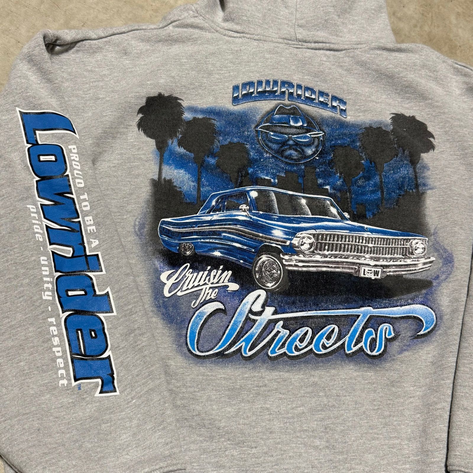 Fruit Of The Loom Vintage Grey Homies Lowrider Hoodie L Size US L / EU 52-54 / 3 - 5 Thumbnail
