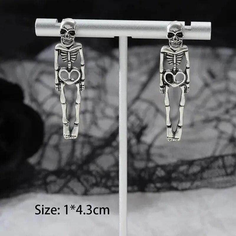 Japanese Brand × Jewelry Halloween Skull Skeleton Punk Earrings (1pair) Size ONE SIZE - 3 Thumbnail