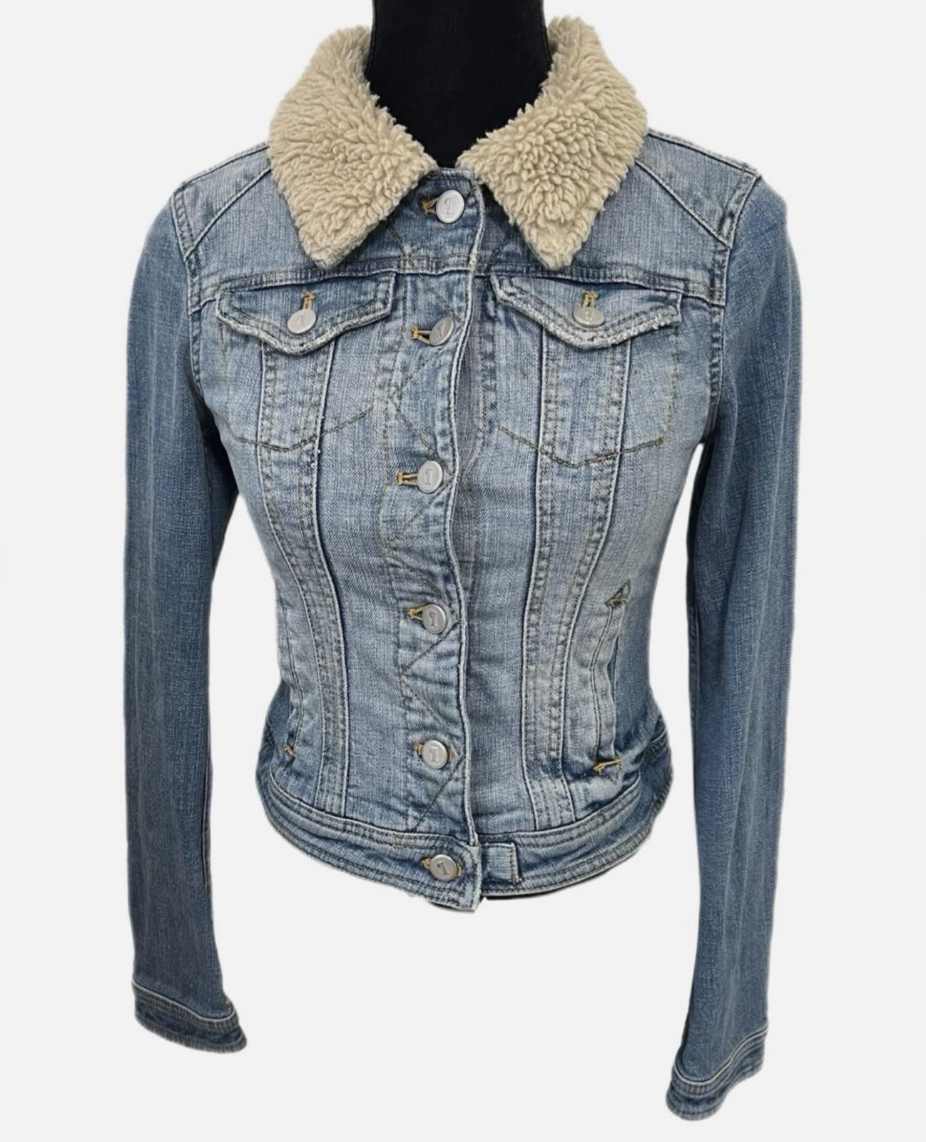 Other PILCRO & THE LETTERPRESS Sherpa Denim Jacket (X-SMALL) Size XS / US 0-2 / IT 36-38 - 2 Thumbnail