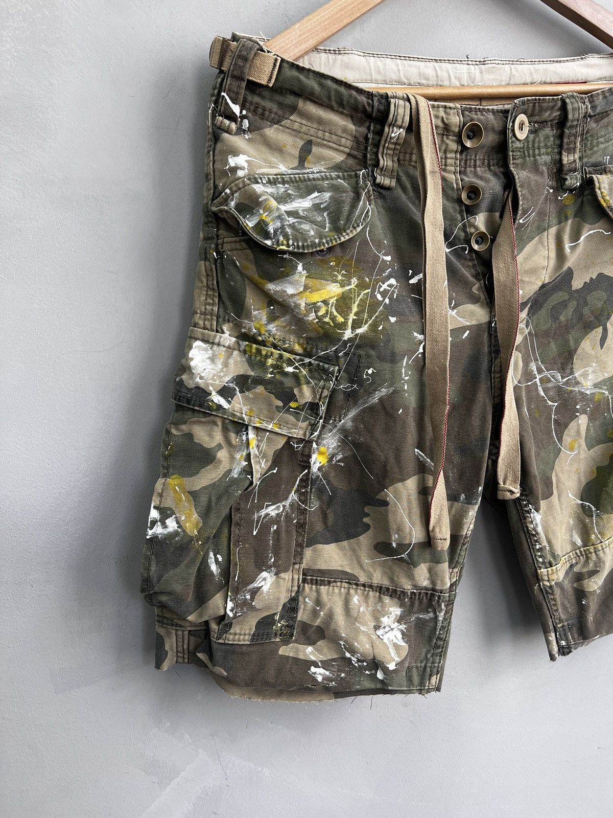 Japanese Brand Vintage RETRO ARMY MILITARY 90s y2k cargo paint shorts pants Size US 30 / EU 46 - 2 Thumbnail
