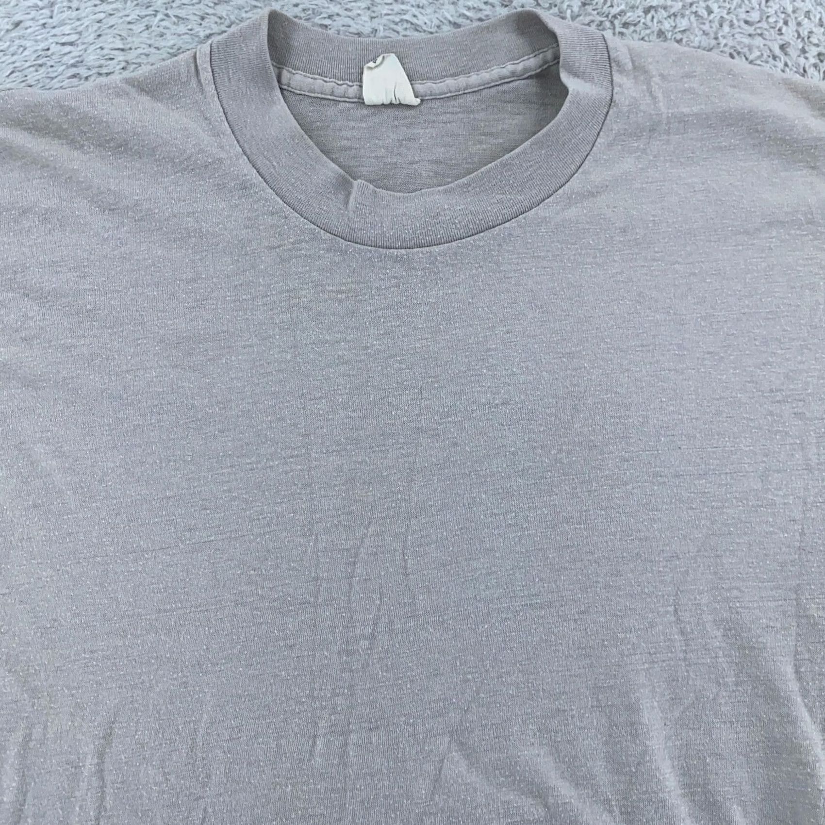 Reiss VINTAGE Reis Shirt XS Mens 80s Gray 50/50 Tee Lightweight Crew Neck Short Sleeve USA Size US XS / EU 42 / 0 - 2 Thumbnail