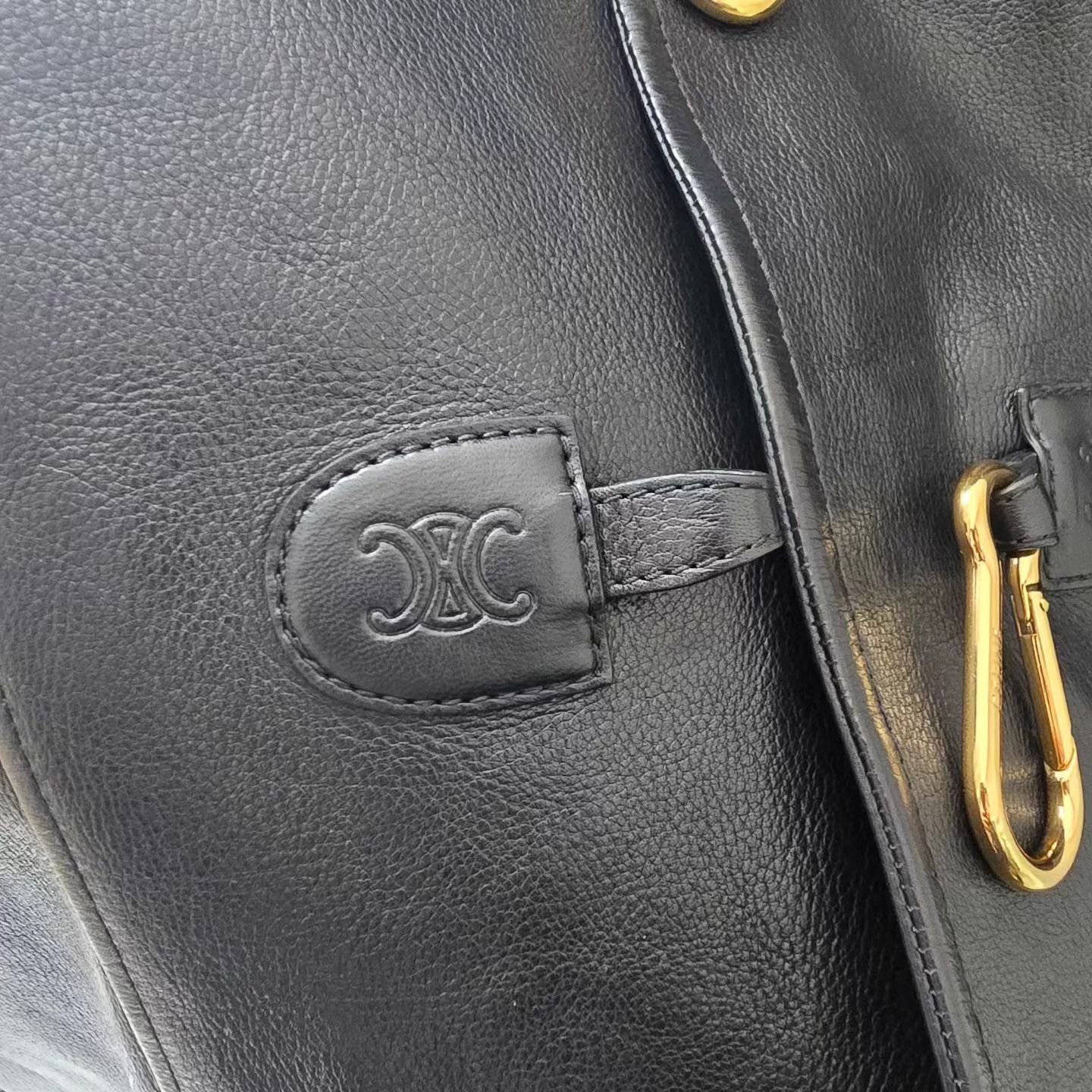 Celine CELINE solid spring-hooded leather jacket women's black Size S / US 4 / IT 40 - 7 Thumbnail