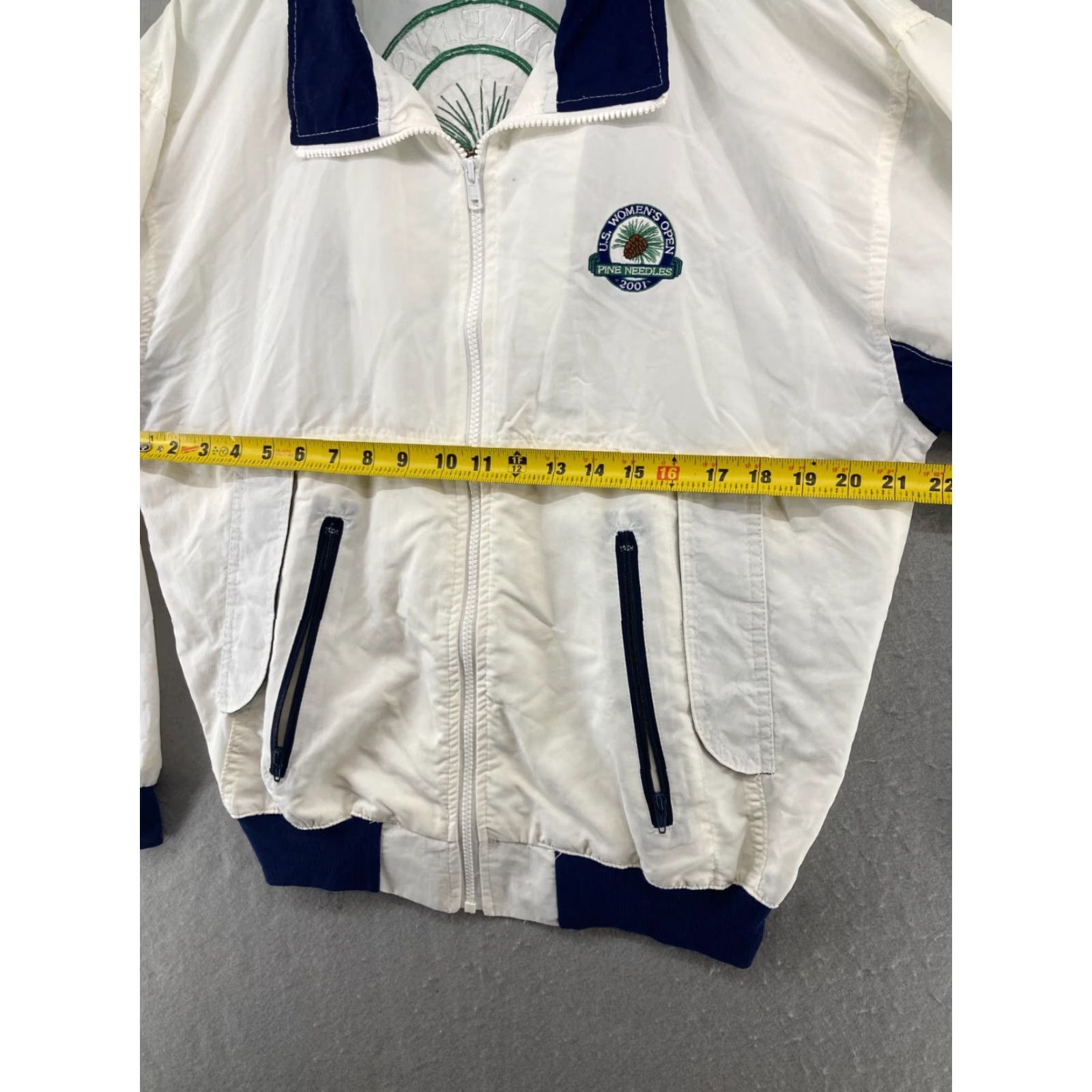 Needles VINTAGE US Womens Open Pine Needles Jacket Golf Outdoors Large Logo Jacket Womens White XS? Size S / US 4 / IT 40 - 3 Thumbnail