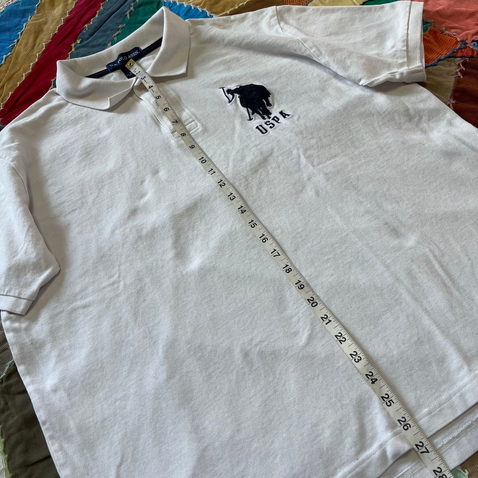 U.S. Polo Assn. U.S. Polo Assn Big Navy Blue Pony White Polo Shirt XL Size US XL / EU 56 / 4 - 4 Thumbnail