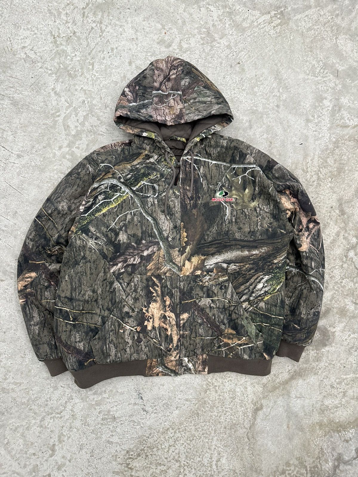 Image of Crazy Y2K Realtree Mossy Oak Carhartt Style Zip Up Jacket, Men's (Size 2XL)