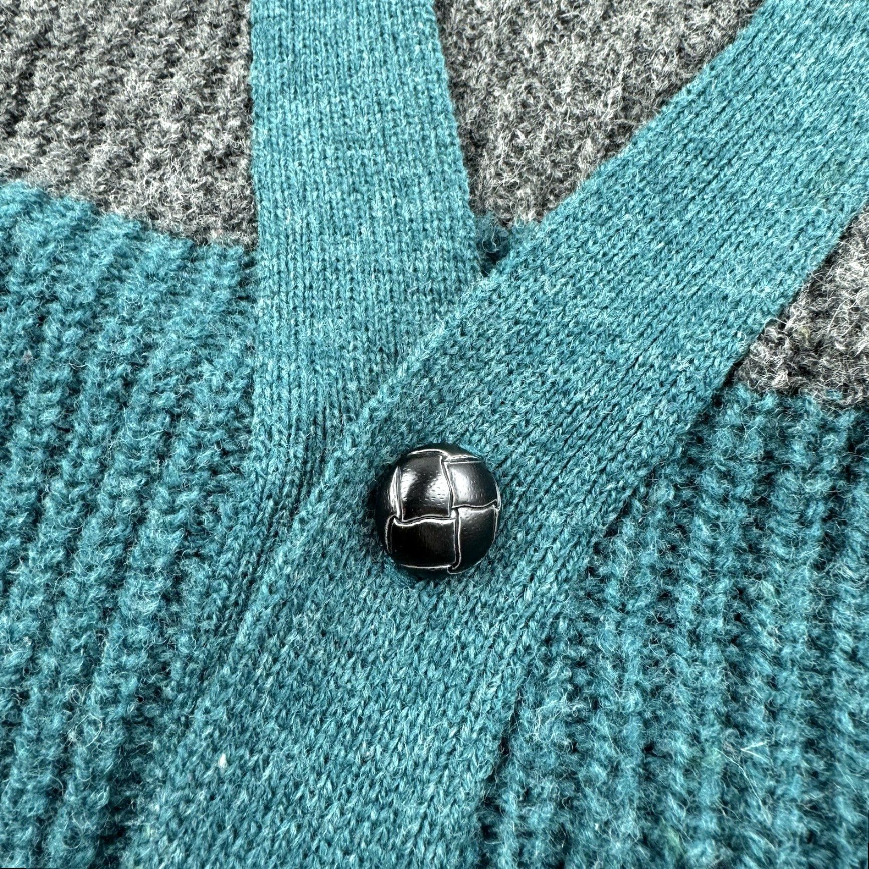 Jantzen VINTAGE Jantzen Cardigan Sweater Adult Large Green Wool Blend USA 90s Mens Size US L / EU 52-54 / 3 - 3 Thumbnail