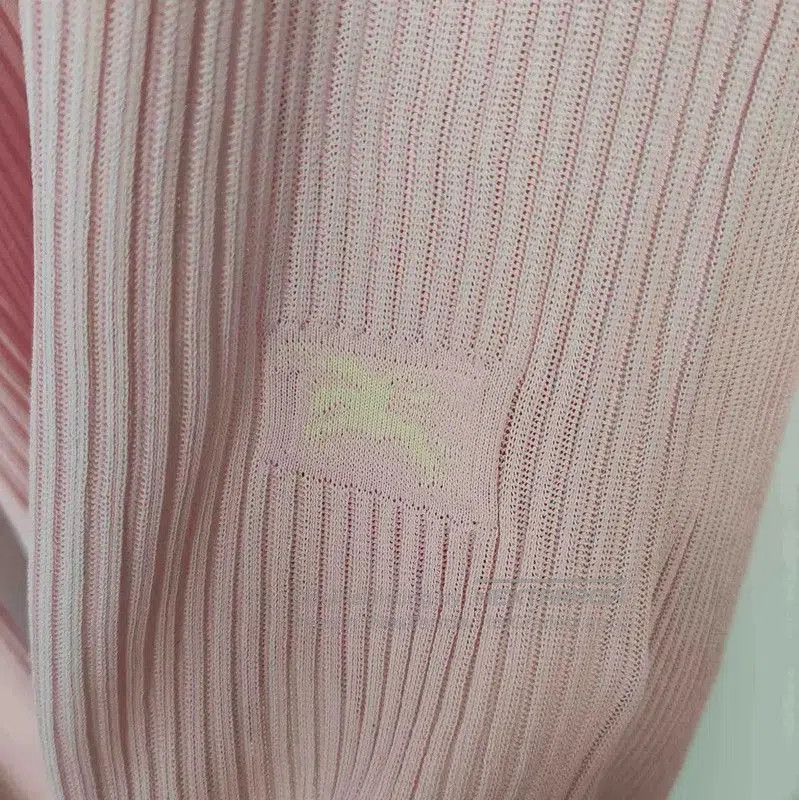 Burberry Burberry Pink Ribbed Knit Cardigan for Women. Size M / US 6-8 / IT 42-44 - 7 Thumbnail