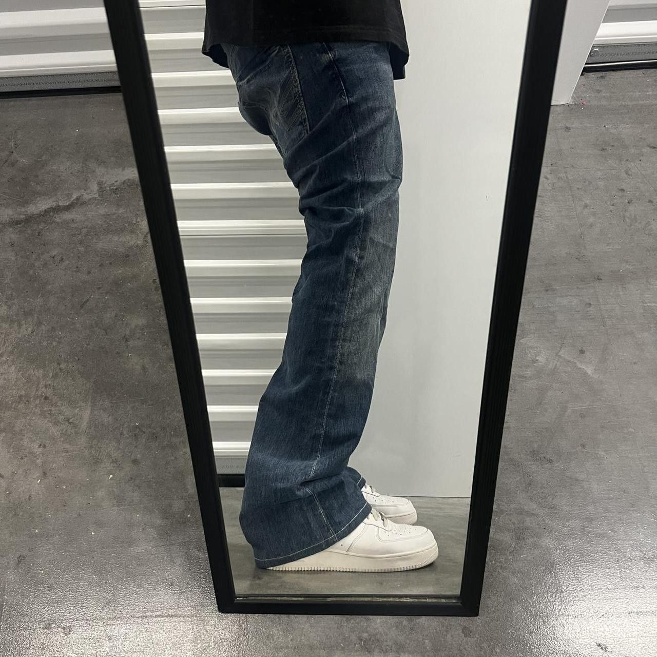 Seven 7 × Vintage Vintage Y2K/2000s Flare Dark Wash Seven 7 Denim Jeans! Size US 32 / EU 48 - 2 Thumbnail
