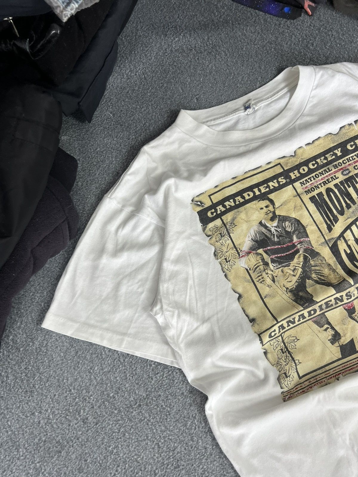 Starter Montreal Canadiens Vintage White Starter T-Shirt Tee Size US M / EU 48-50 / 2 - 2 Thumbnail