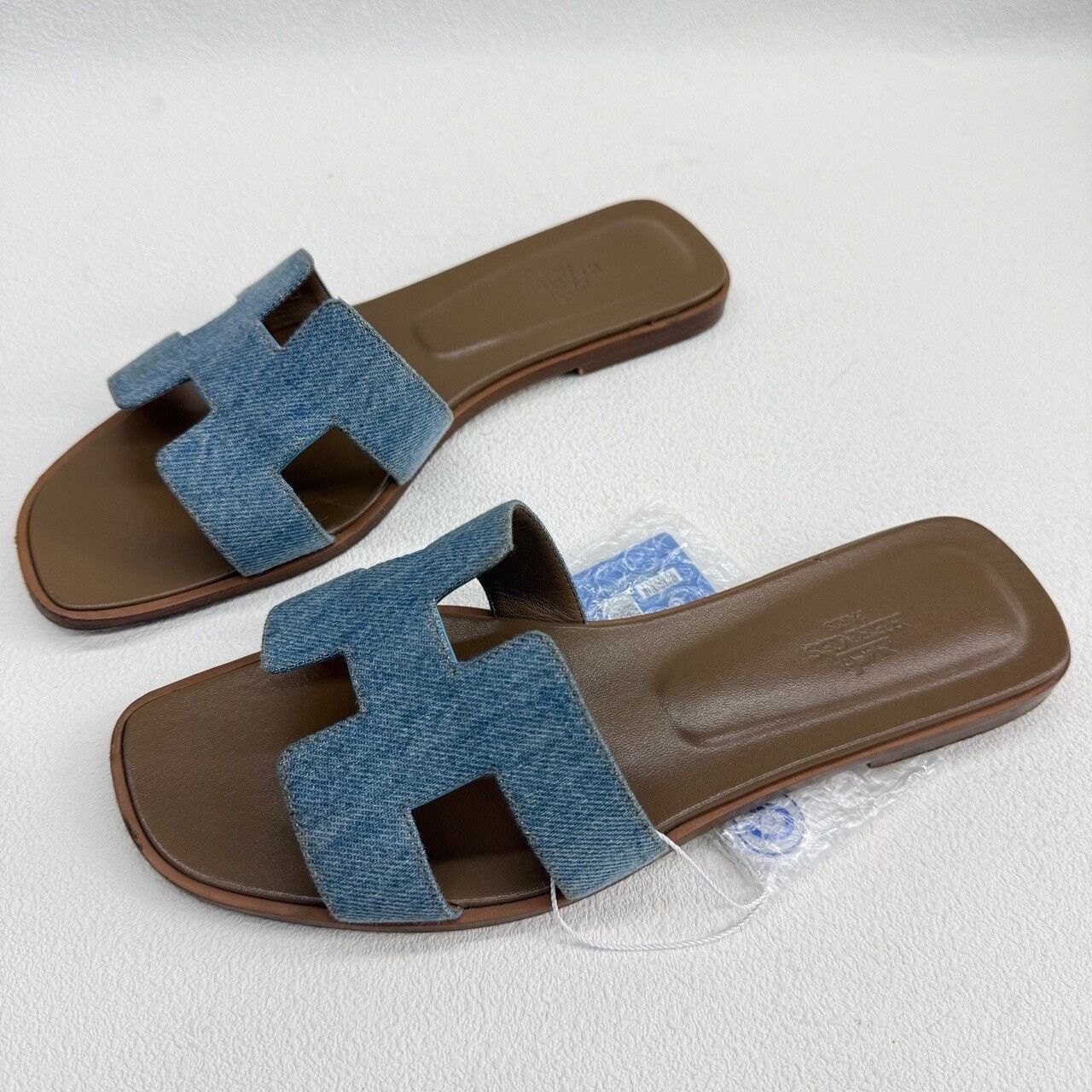 Hermes Hermes Canvas Denim Multi Sandals us_8-5 Women Size US 8.5 / IT 38.5 - 1 Thumbnail
