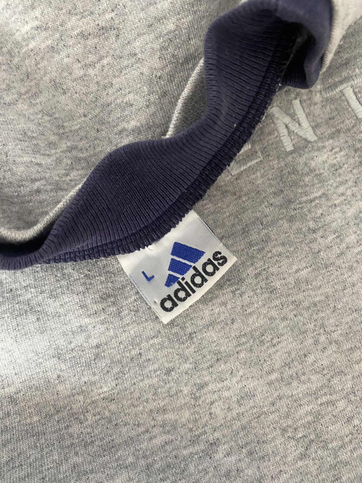 Adidas × Vintage 90s Vintage Adidas Equipment Grey Baggy Crewneck Sweatshirt Size US L / EU 52-54 / 3 - 6 Thumbnail