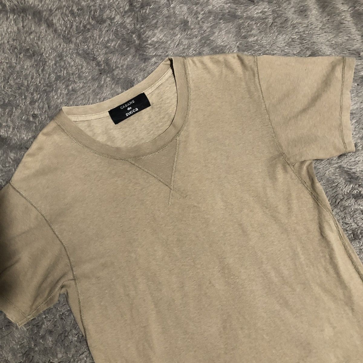 CABANE de ZUCCa × Japanese Brand × Zucca ZUCCA ISSEY MIYAKE BLANK TSHIRT BROWN Size US L / EU 52-54 / 3 - 2 Thumbnail