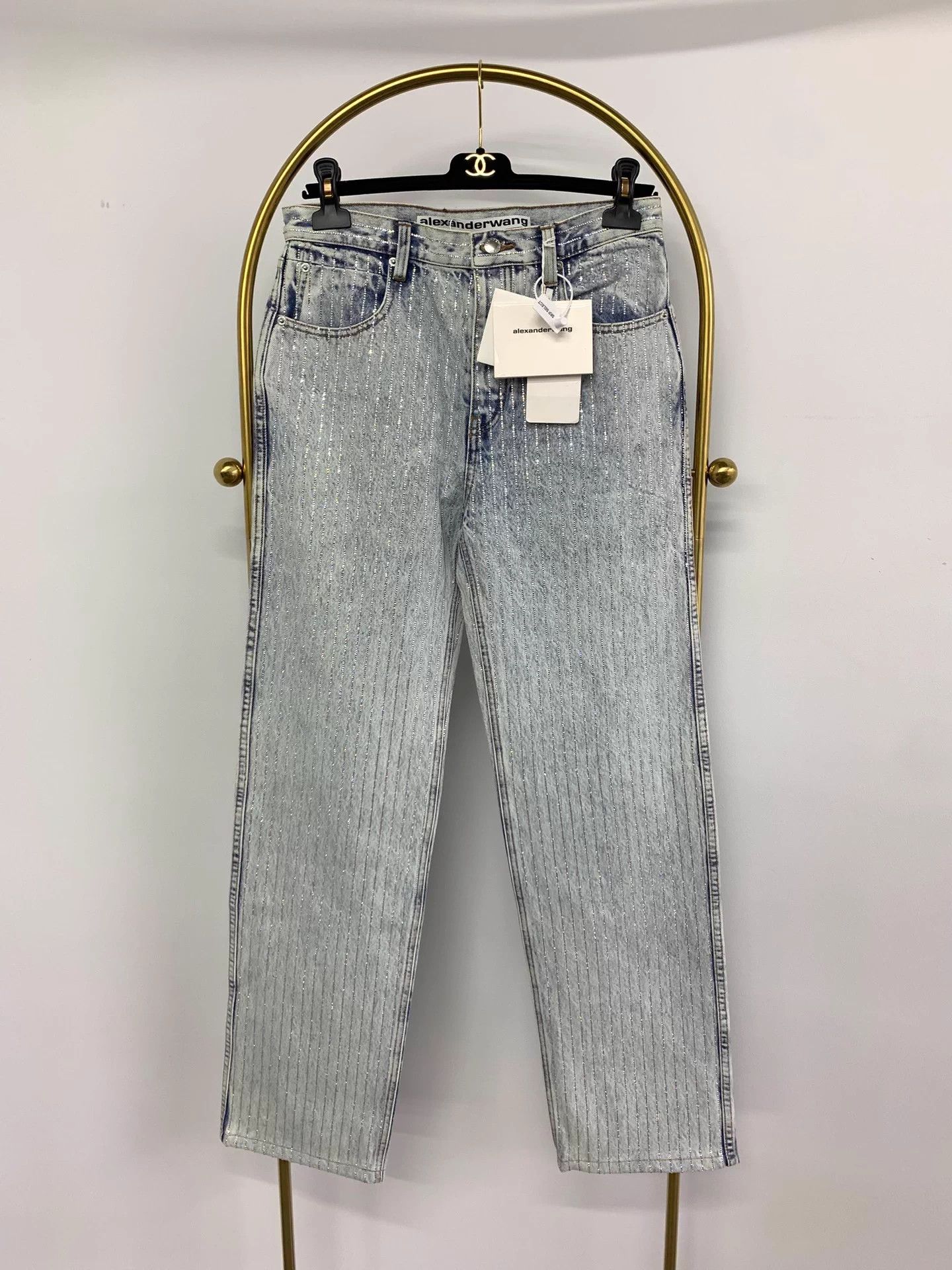 Alexander Wang Alexander Wang light full diamond pants 25 Size 25" / US 0 / IT 36 - 1 Thumbnail