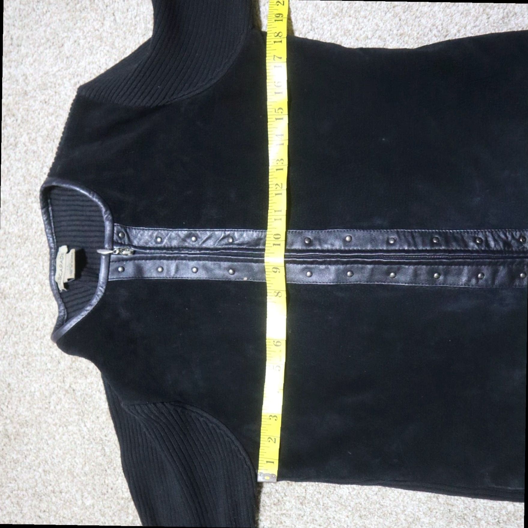 Vintage Escapade Black Leather Biker Jacket Womens Medium Full Zip Size M / US 6-8 / IT 42-44 - 5 Thumbnail