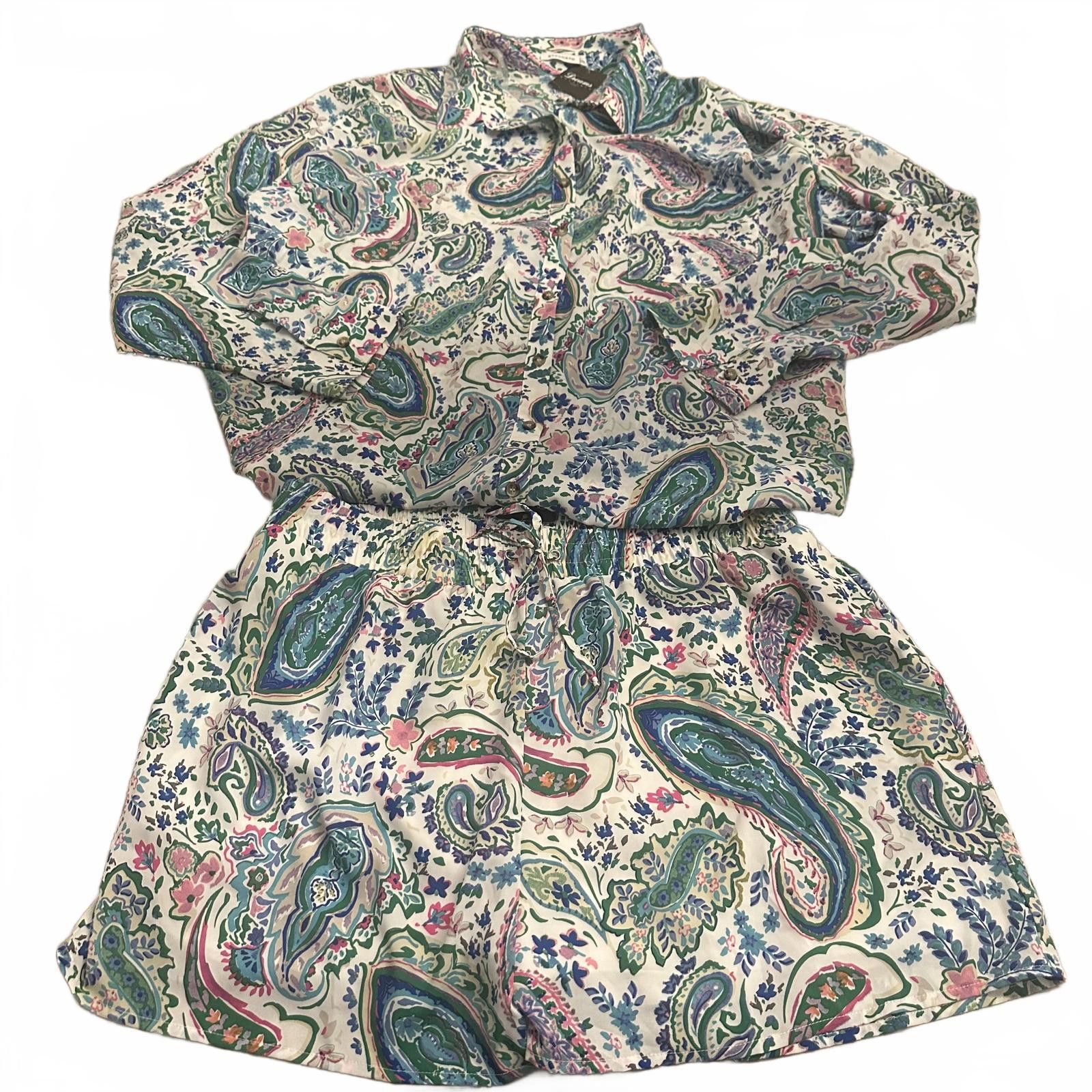 Designer Staccato new with tags Vibrant Paisley Print Two-Piece Set Size ONE SIZE - 3 Thumbnail