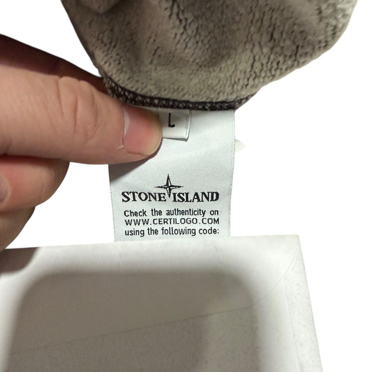 Stone Island Stone Island Patch Gray Ribbed Crewneck Sweatshirt Size US L / EU 52-54 / 3 - 5 Thumbnail