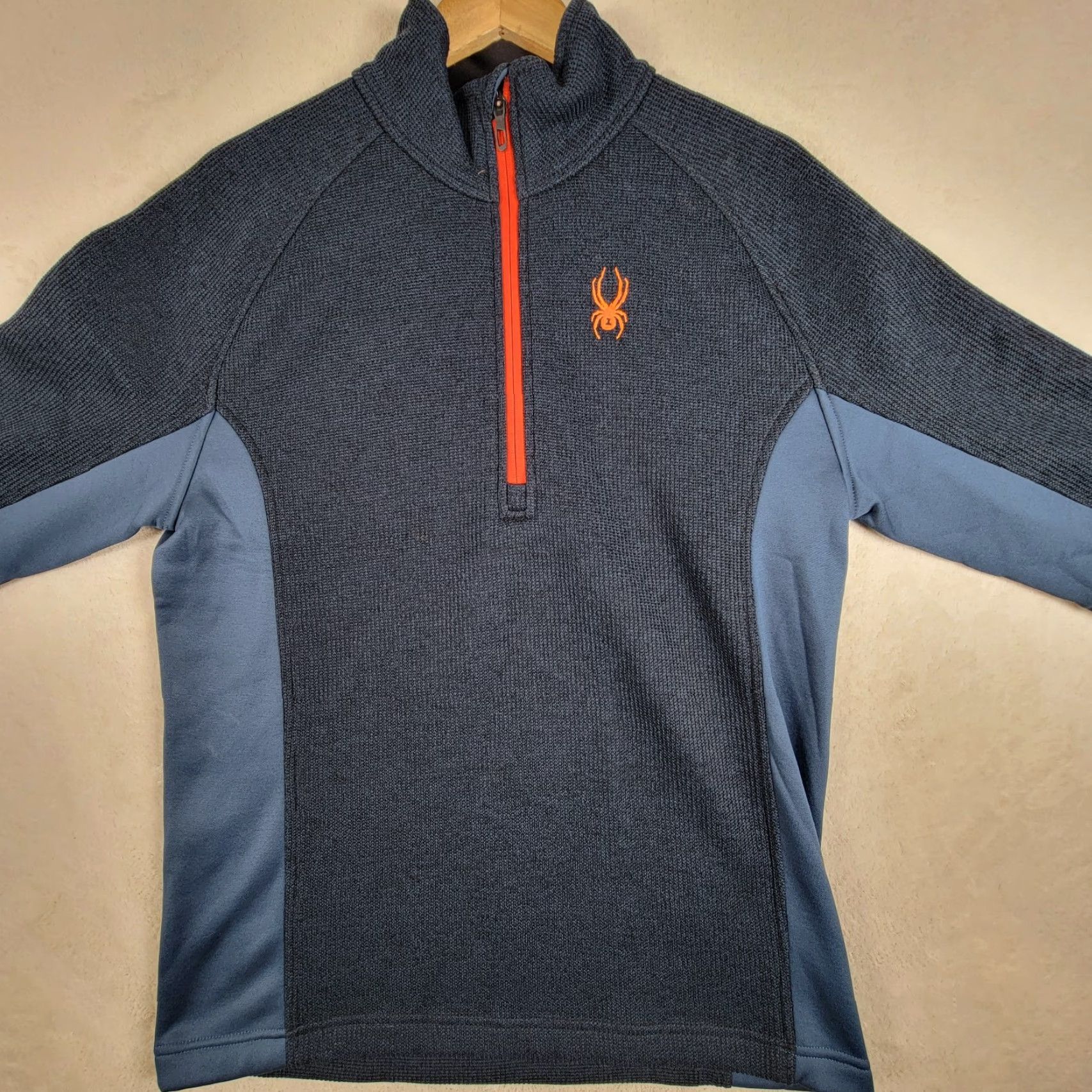 Spyder Spyder Sweater Mens Medium Core Gray Orange 1/2 Zip Fleece Pullover Outdoor Shirt Pullover Size US M / EU 48-50 / 2 - 2 Thumbnail