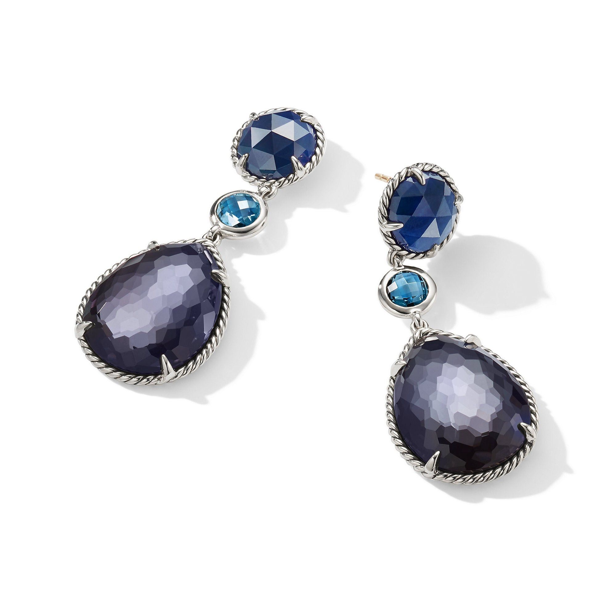 David Yurman o1w1db10525 E14467 Earrings in Silver with Black Orchid Size ONE SIZE - 2 Thumbnail