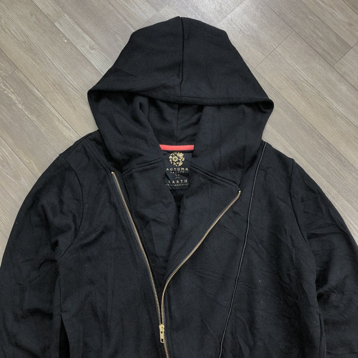 If Six Was Nine × Japanese Brand × Le Grande Bleu (L.G.B.) 2000s Autumn x Earth Asymmetrical Goa Lgb Style Zip Hoodie Size US M / EU 48-50 / 2 - 3 Thumbnail