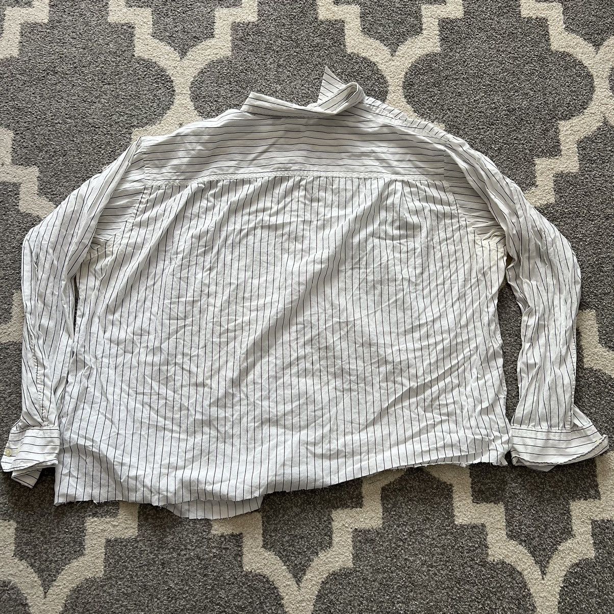 Vintage j ferrar script graphic white striped button up Size US XL / EU 56 / 4 - 4 Thumbnail