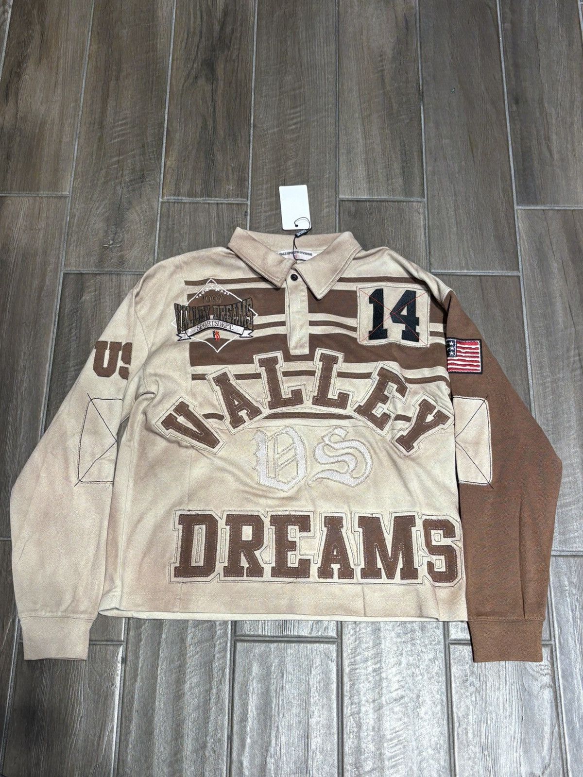Vale Forever Chocolate Classic Rugby L/S Tee Brown