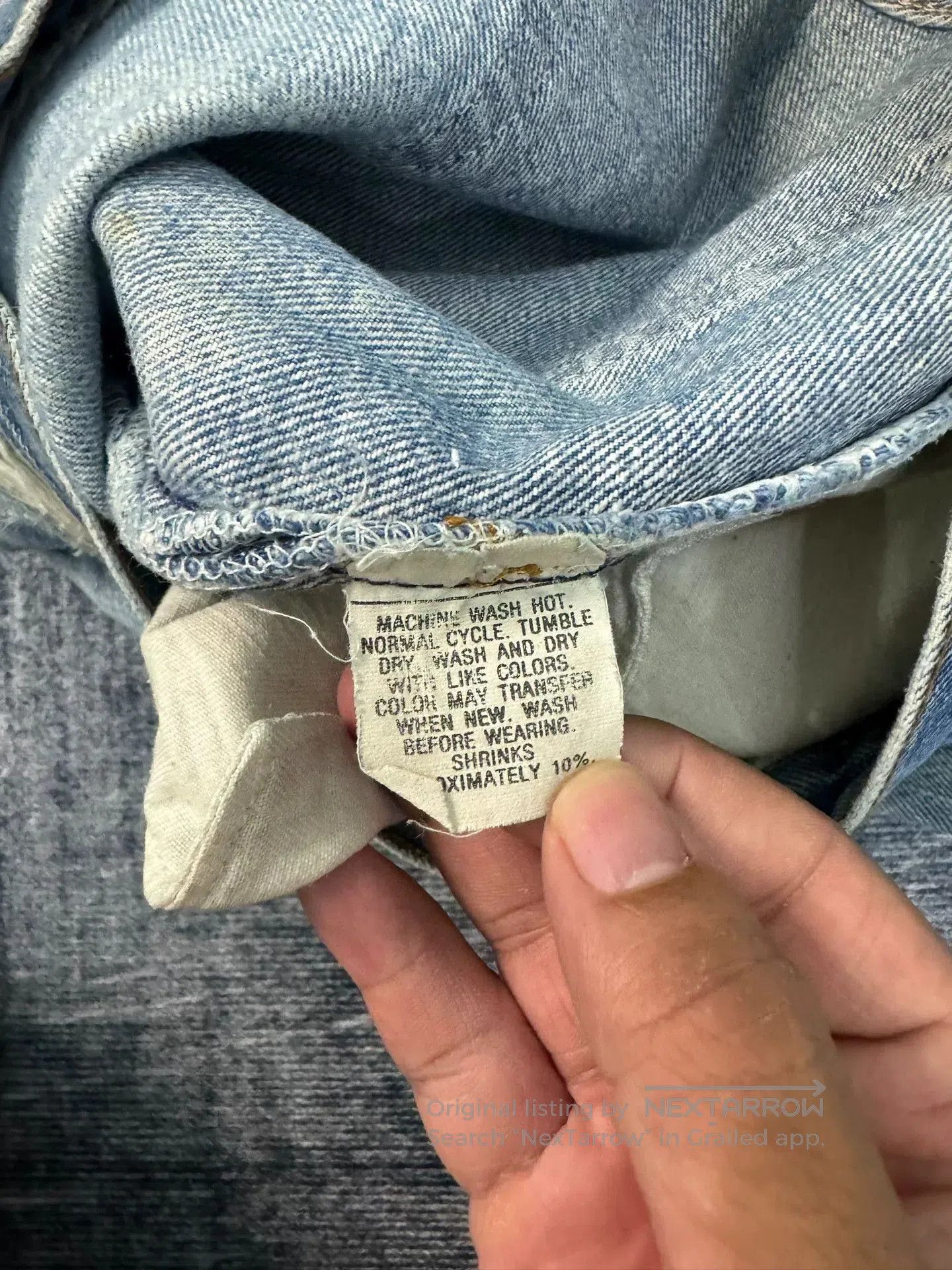 Levi's Vintage Levi's 501 80s Washed Blue Jeans. Size US 32 / EU 48 - 4 Thumbnail