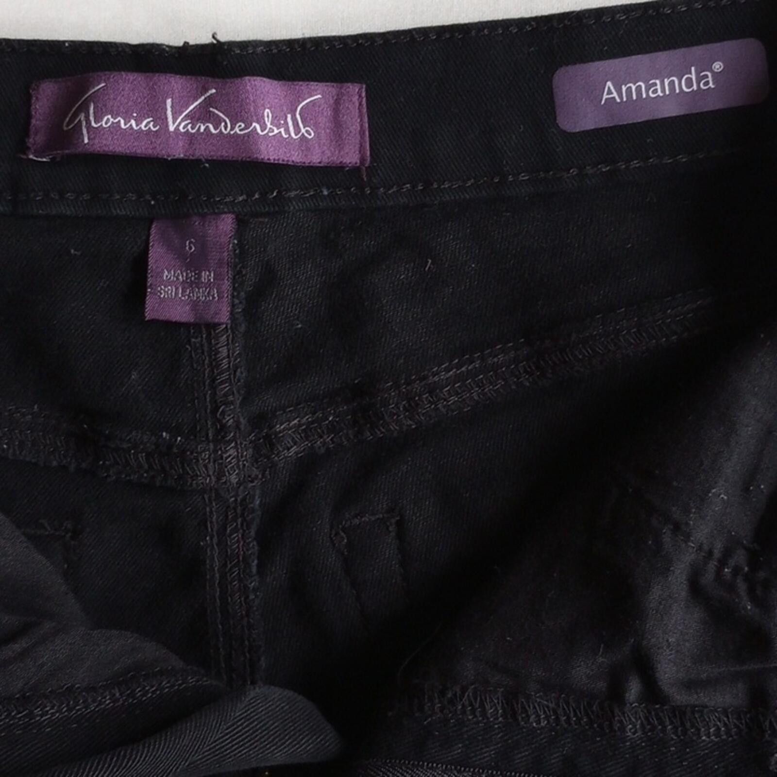 Other Gloria Vanderbilt Black Denim Jeans Size 30" / US 8 / IT 44 - 4 Thumbnail