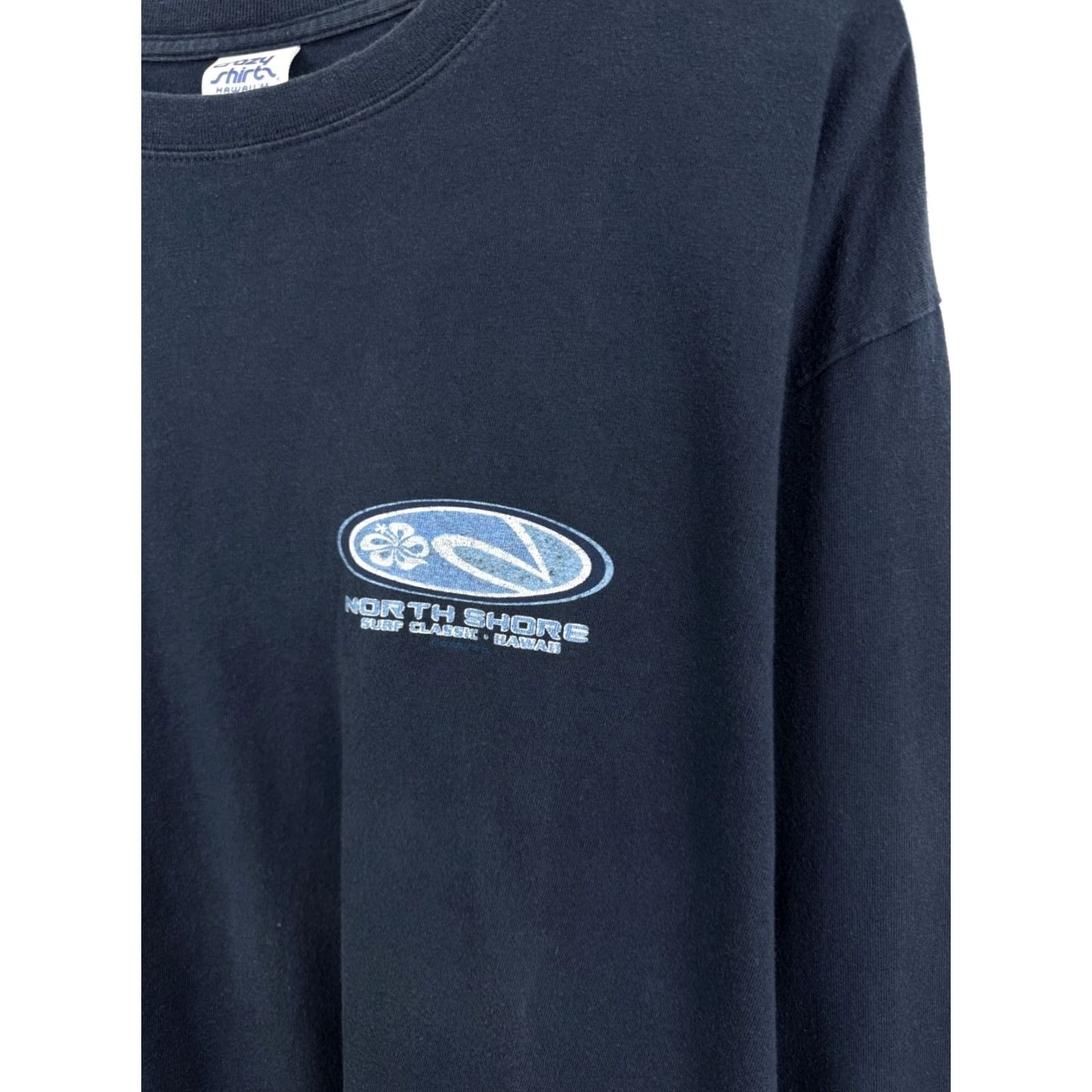 Vintage VINTAGE Crazy Shirts North Shore Surf Classic Hawaii Aloha Long Sleeve XL Dark Blue 90s Mens Shirt Size US XL / EU 56 / 4 - 7 Thumbnail