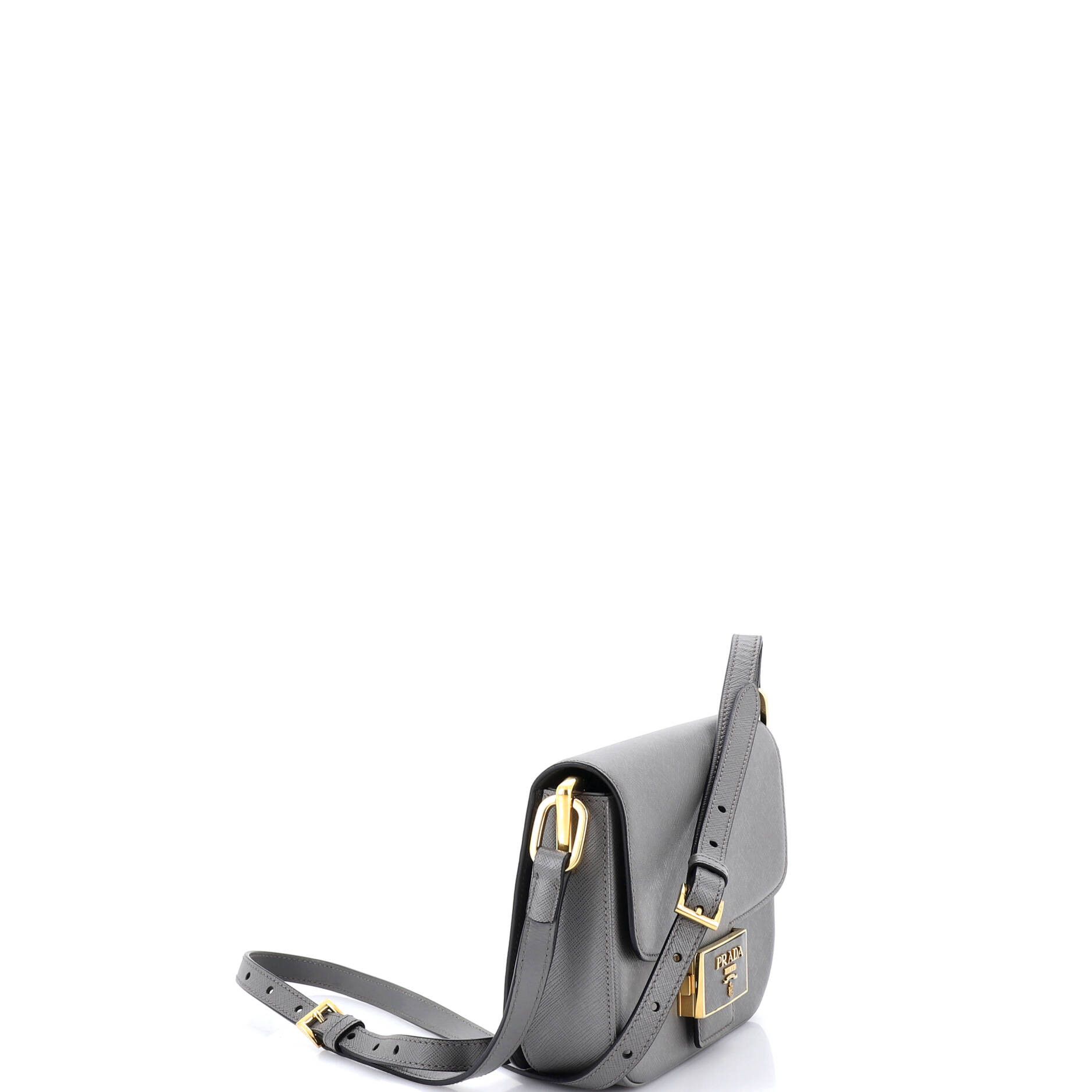 Prada Embleme Flap Bag Saffiano Leather Small Size ONE SIZE - 1 Thumbnail