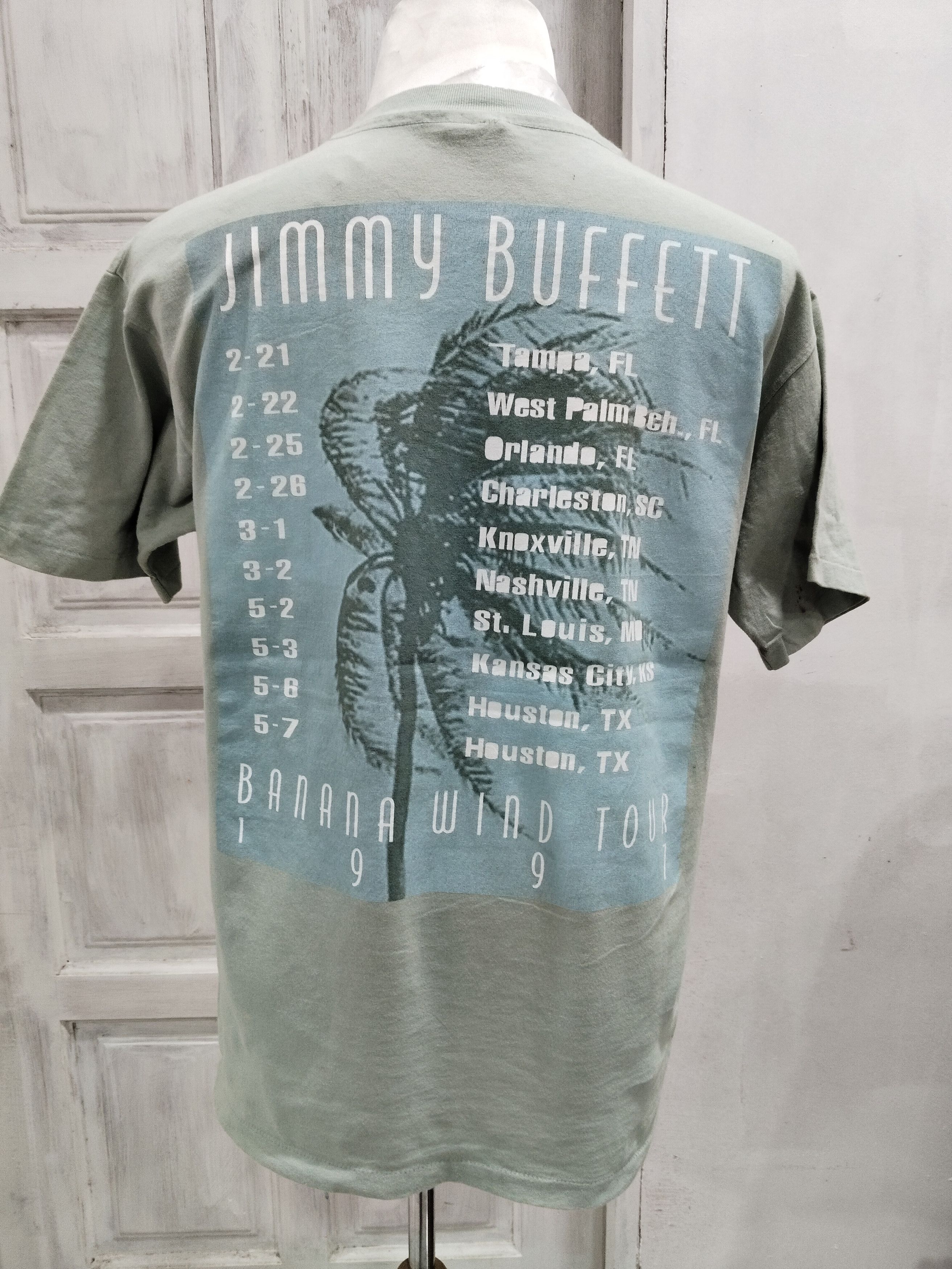 Band Tees × Vintage Vintage 90s Jimmy Buffett Band Tshirt Size US L / EU 52-54 / 3 - 4 Thumbnail