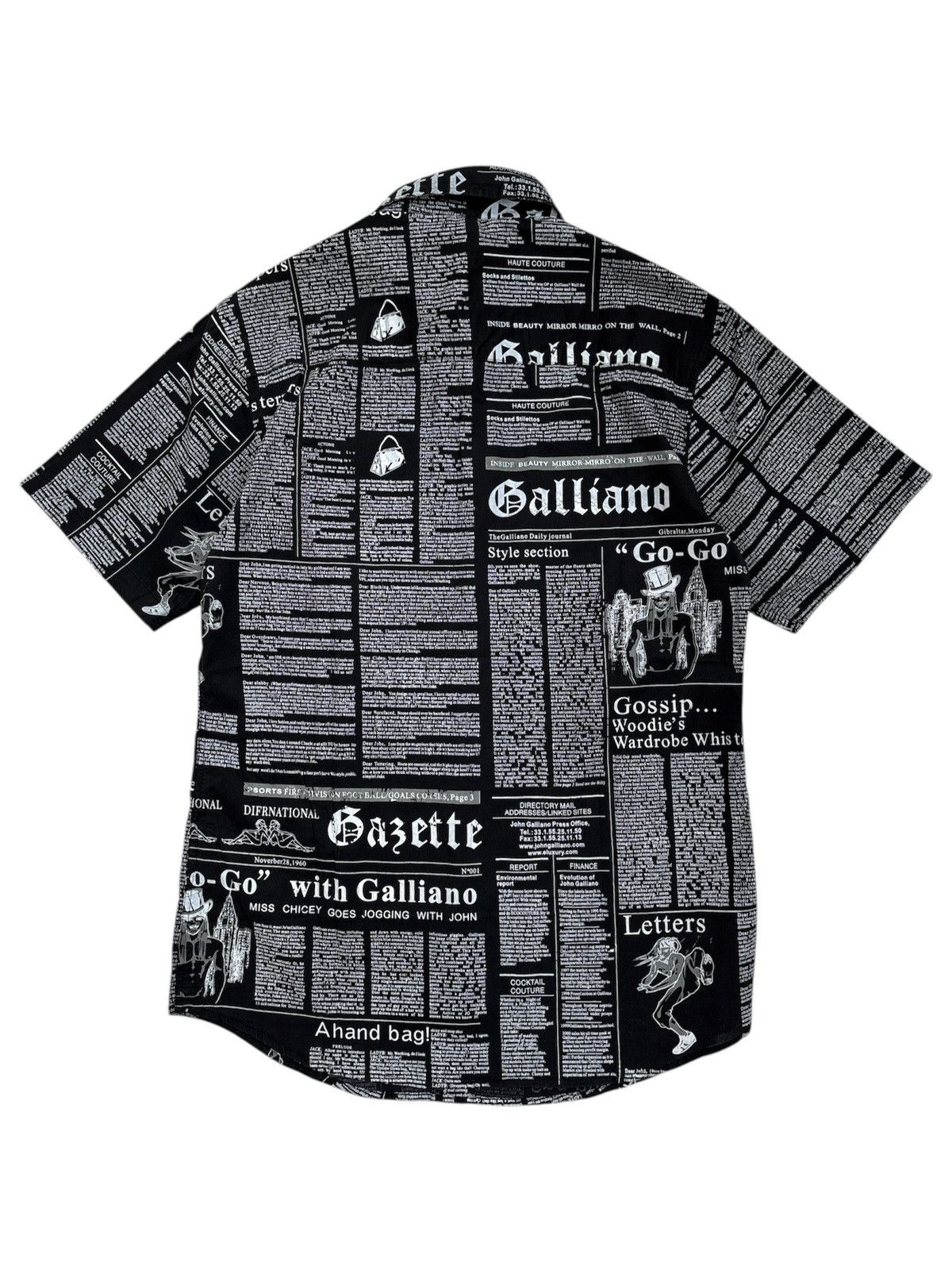 John Galliano Gazette Print Shirt Size US L / EU 52-54 / 3 - 2 Thumbnail