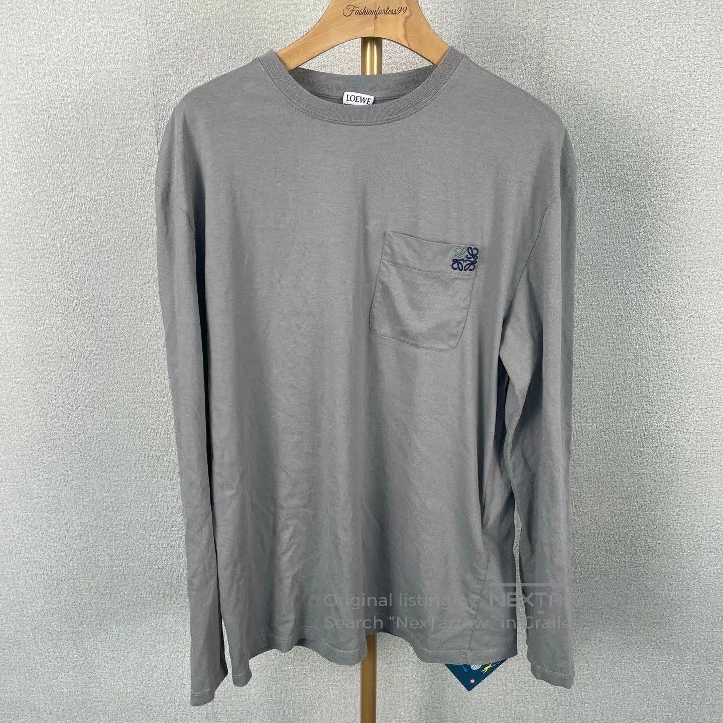 Loewe Loewe Gray Cotton Long-Sleeve T-Shirt. Size US M / EU 48-50 / 2 - 1 Thumbnail