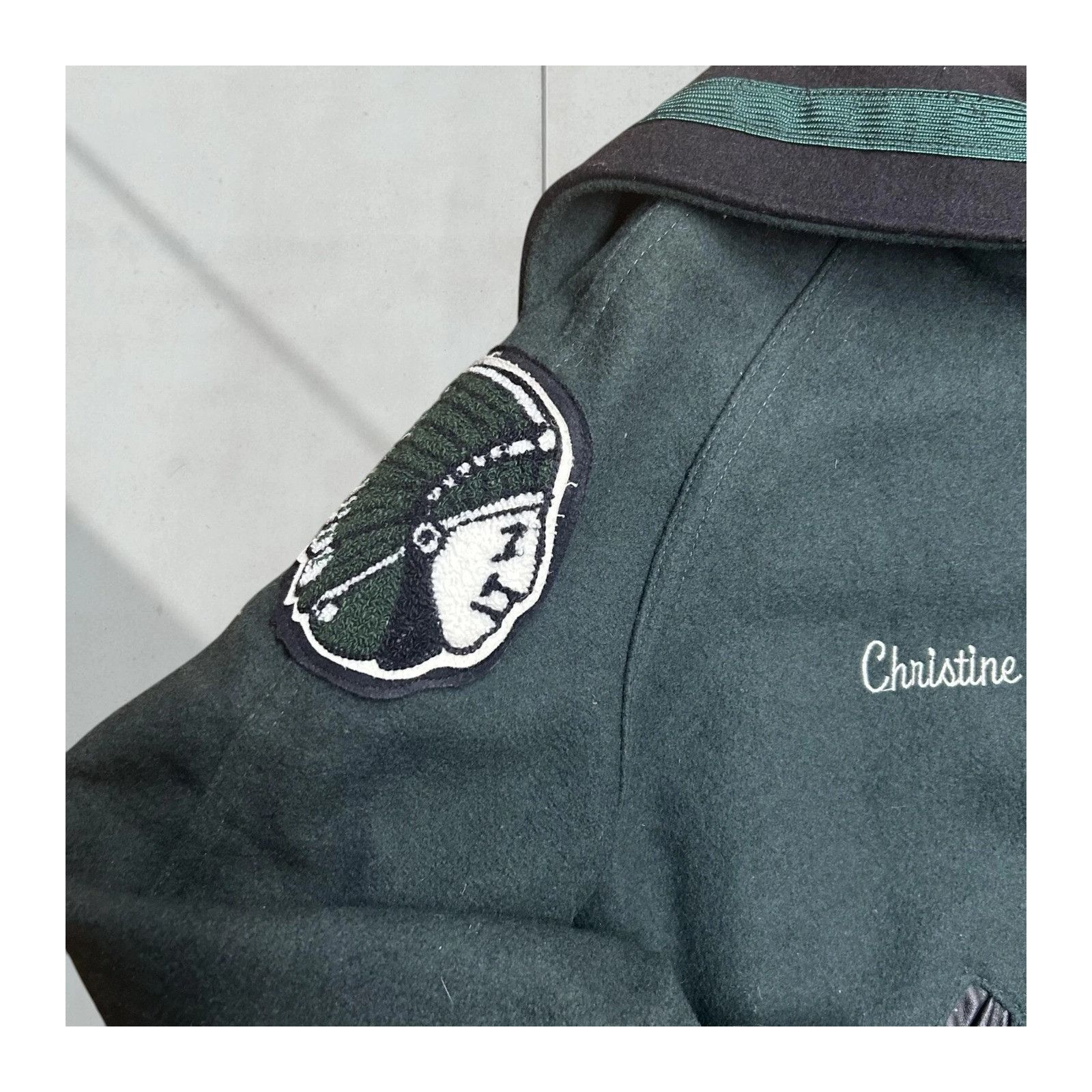 Holloway Vintage 90'S Varsity Letterman Jacket Holloway Dark Green Hi Size US XL / EU 56 / 4 - 4 Thumbnail
