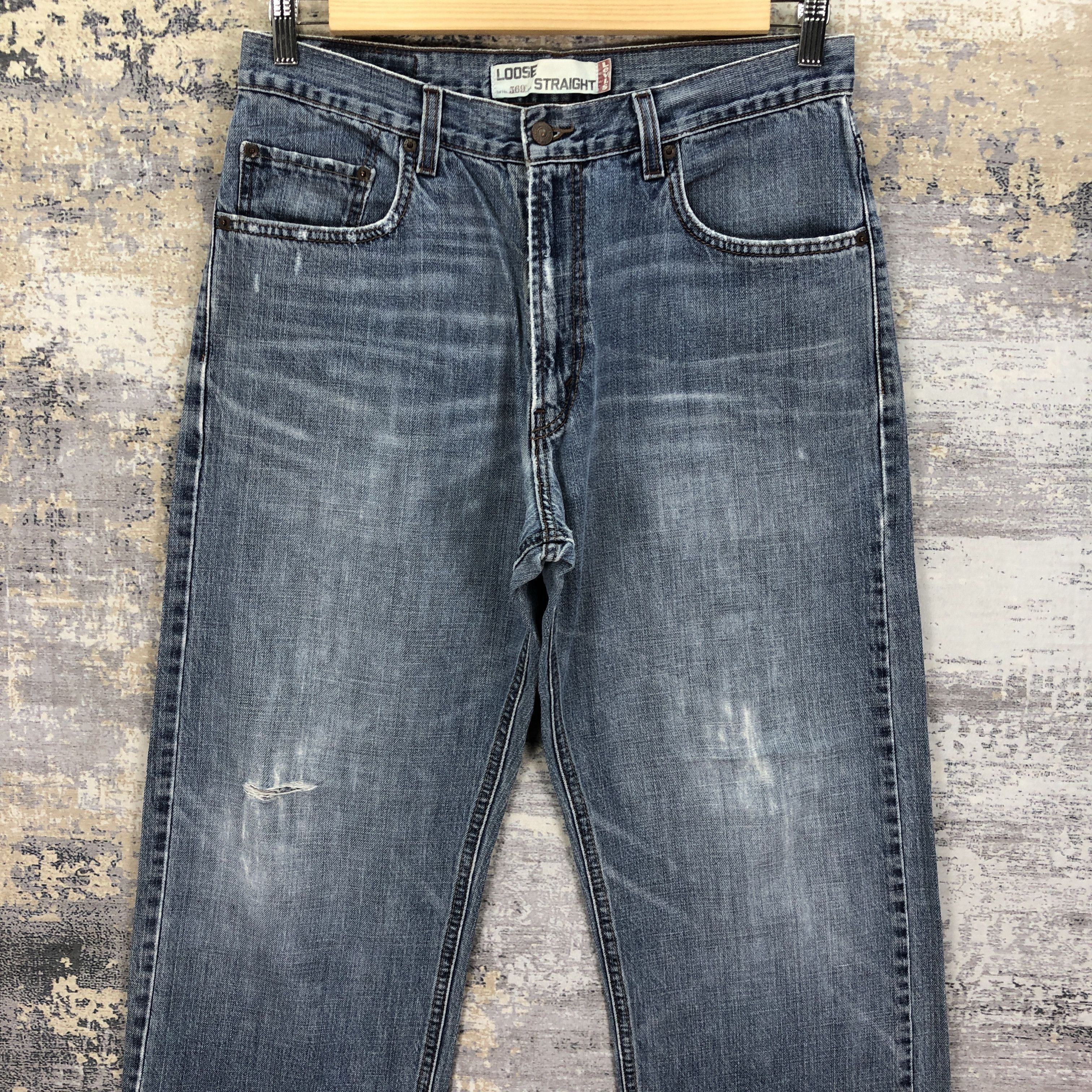Levi's Vintage Levis 569 Baggy Loose Jeans Ripped Levis Faded Denim Size US 30 / EU 46 - 3 Thumbnail