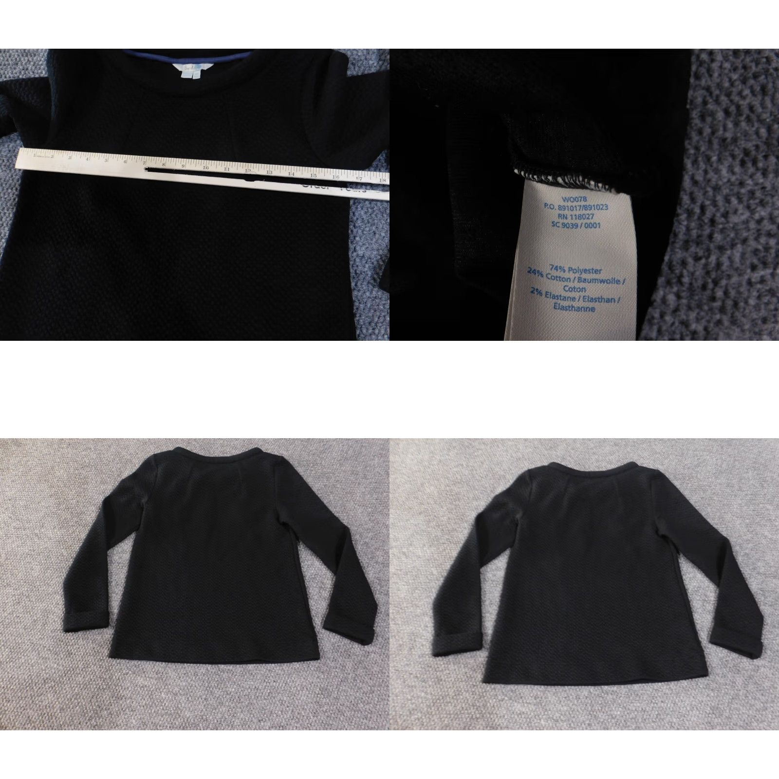 Boden Boden Sweater Womens Regular Size 4 Black Long Sleeve Knit Pullover Stretch Cuffed End Women's Pullover Knit Sweater Size S / US 4 / IT 40 - 8 Thumbnail