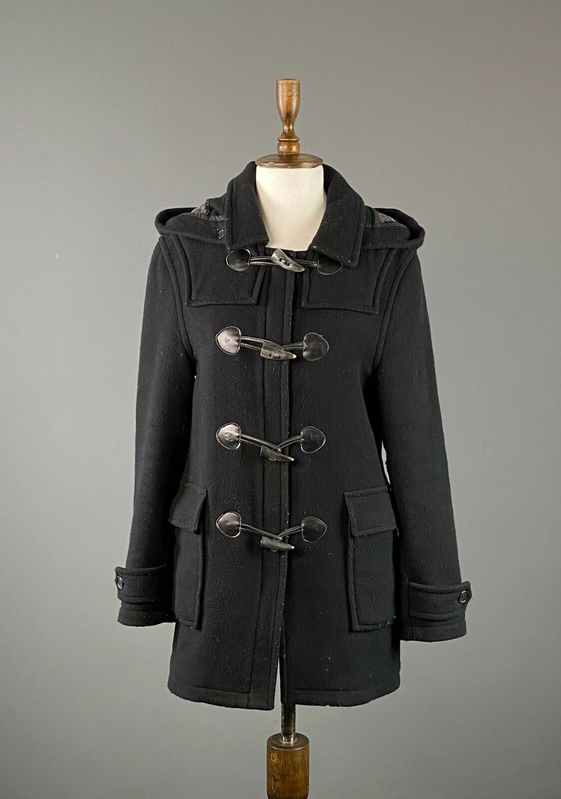 Barbour Barbor Black Wool Full Zip Toggle Buttons Coat Jacket Size 6 Size M / US 6-8 / IT 42-44 - 1 Thumbnail